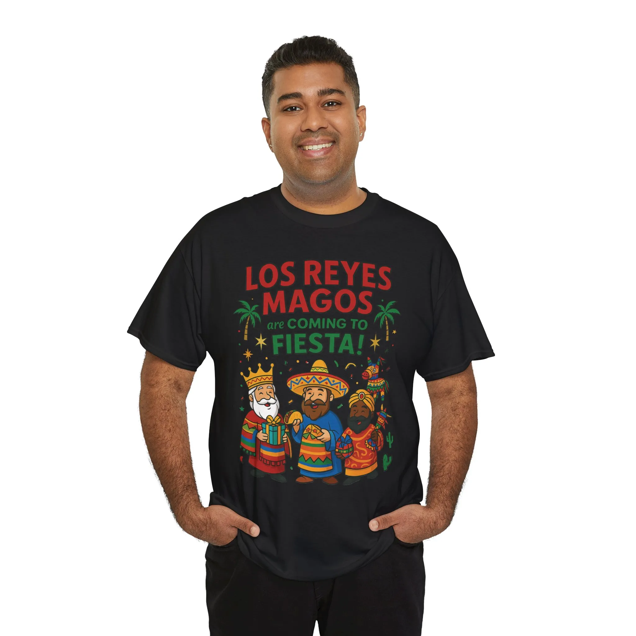 Los Reyes Magos Are Coming to Fiesta!, Funny Three Kings Day Shirt, Día de los Reyes Magos T-Shirt for Christmas Fiesta Lovers - Image 6