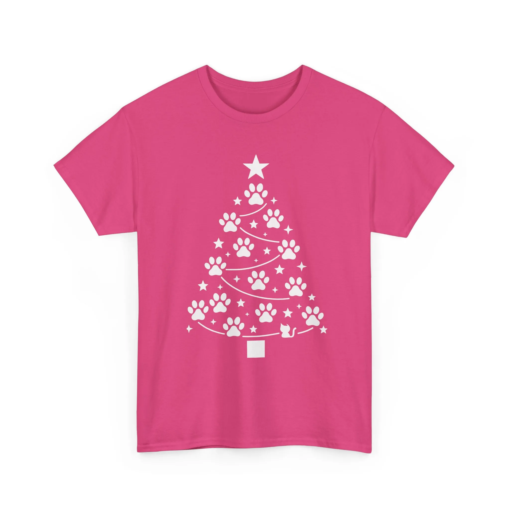 Paw Christmas Tree Women's T-Shirt, Pet Lover Holiday Tee - Image 16