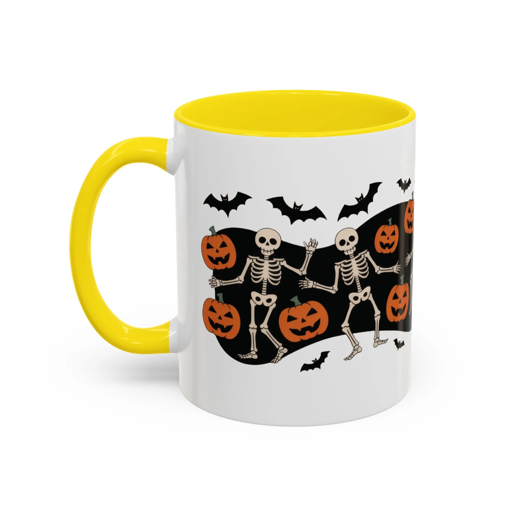 Dancing Skeletons Halloween Mug, Funny Spooky Pumpkin Coffee Cup, Cute Skeleton Dance Mug, Festive Fall Gift, Accent Coffee Mug (11, 15oz) - Image 18