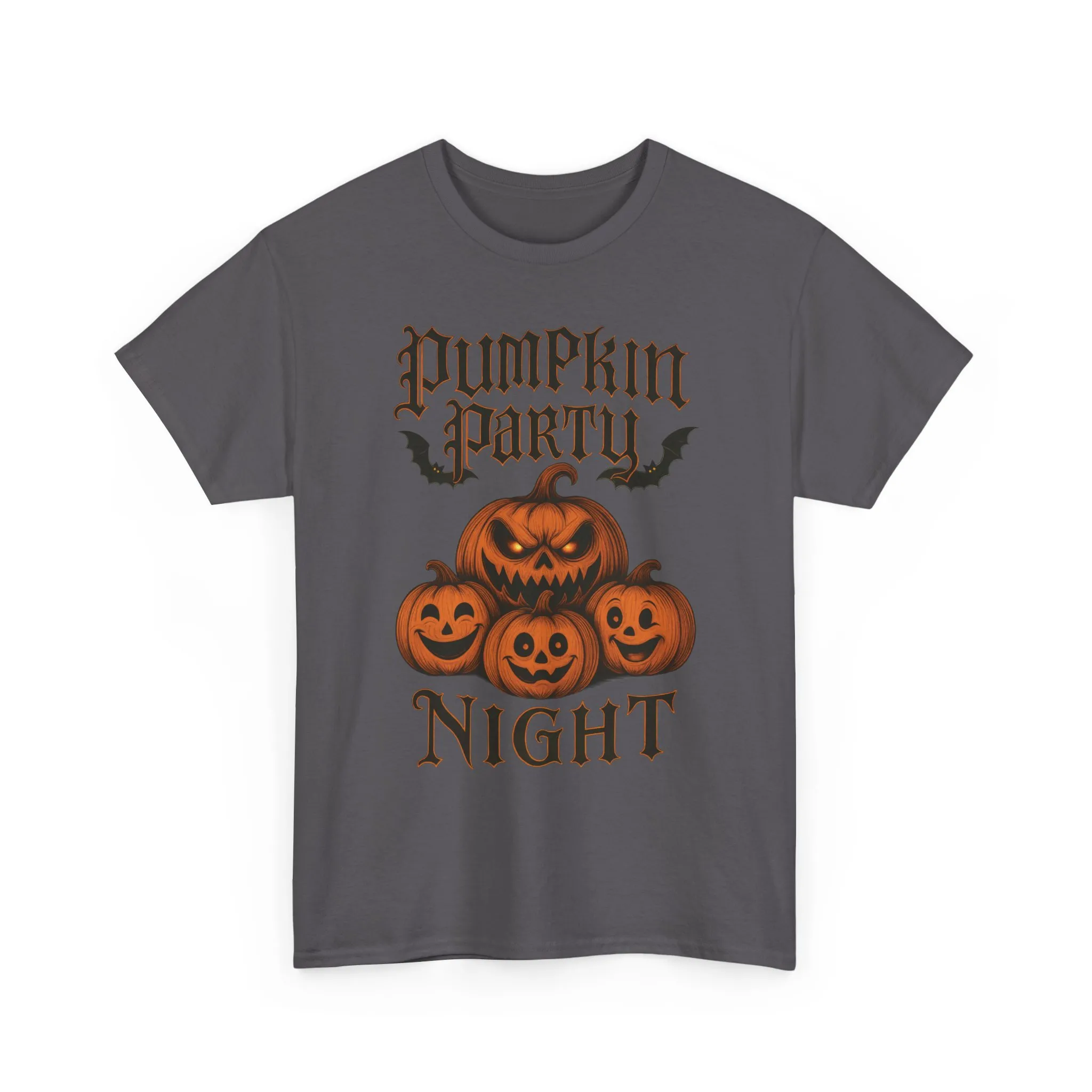 Pumpkin Party Night Men's Halloween T-Shirt, Scary Jack-O-Lantern Pumpkin Graphic Tee for Him - Image 22