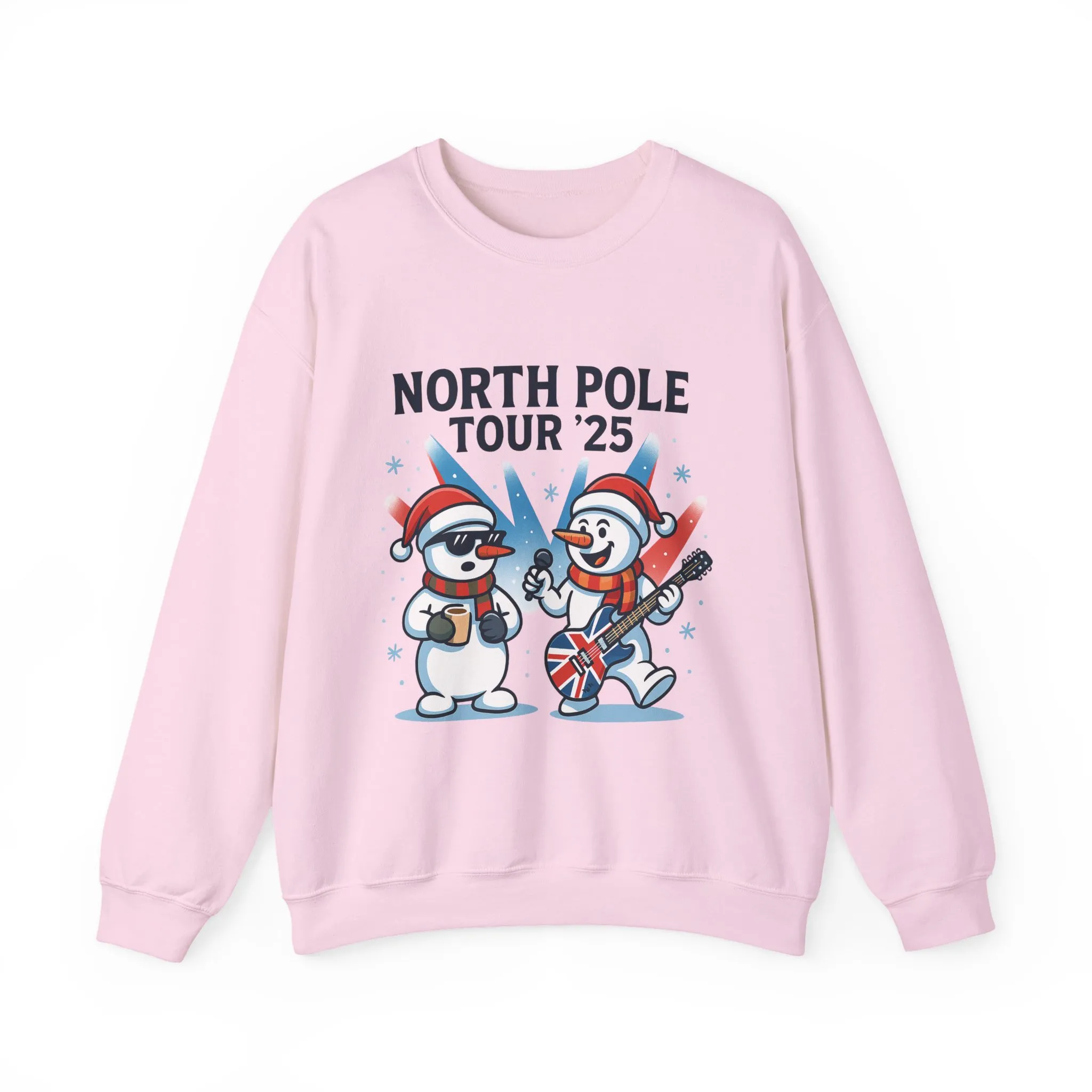 North Pole Tour 25 Women's Christmas Sweatshirt, Funny Rock Holiday Jumper - Image 19