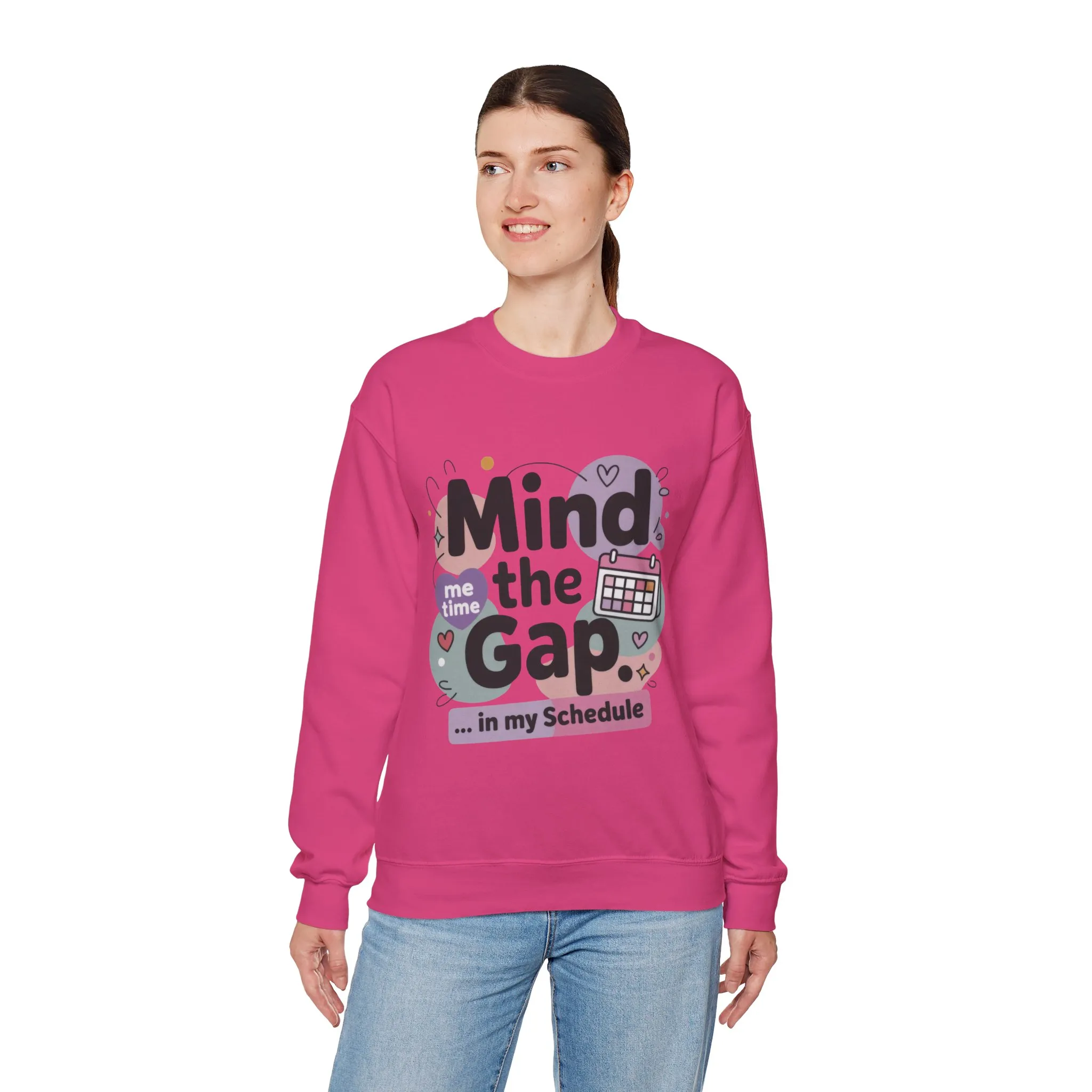 Funny Women's Sweatshirt, Mind the Gap in My Schedule Sweatshirt, Cozy Self Care Pullover, Me Time Graphic Top, Mental Health Awareness Top - Image 24