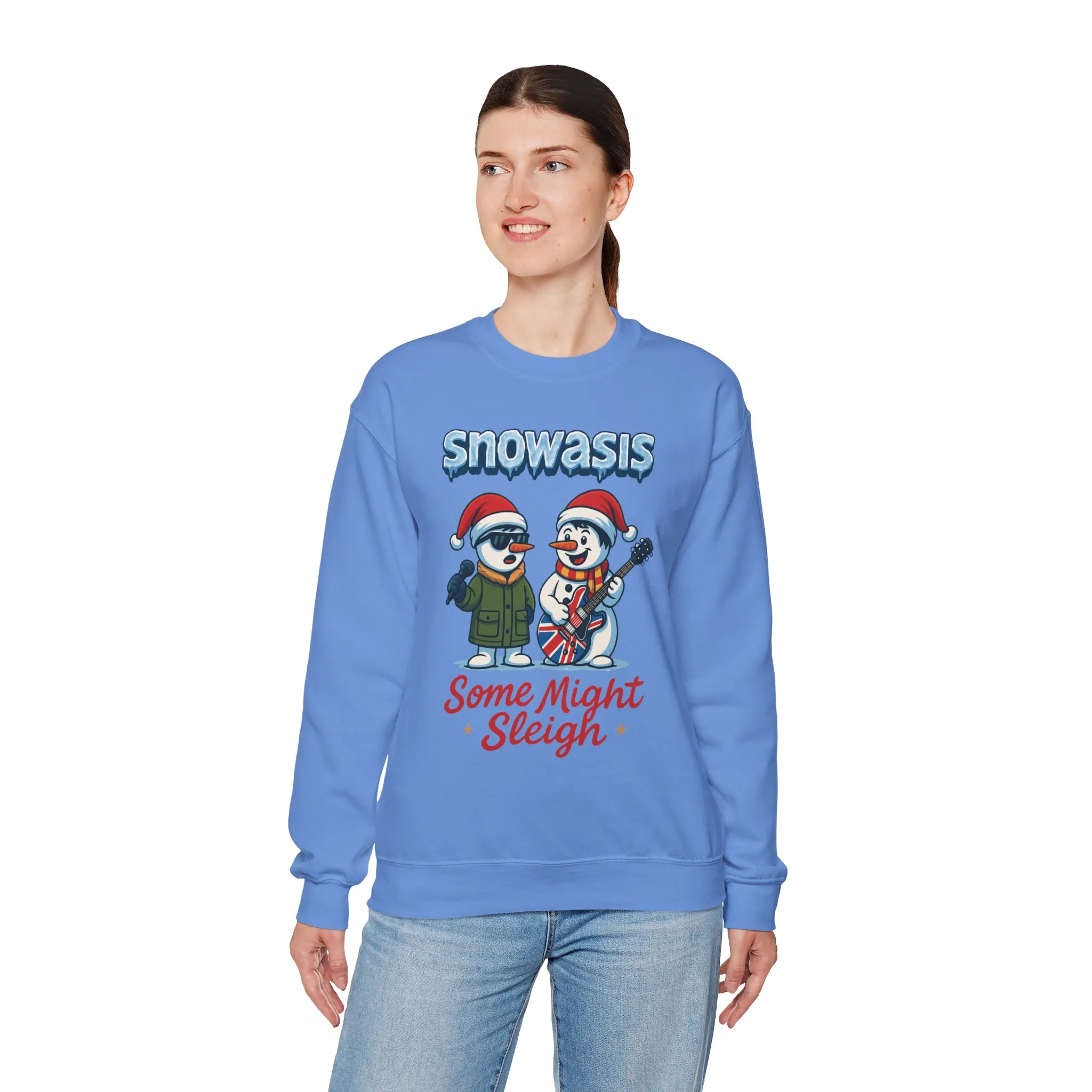 Snowasis Some Might Sleigh Women's Christmas Sweatshirt, Funny Retro Holiday Jumper - Image 18