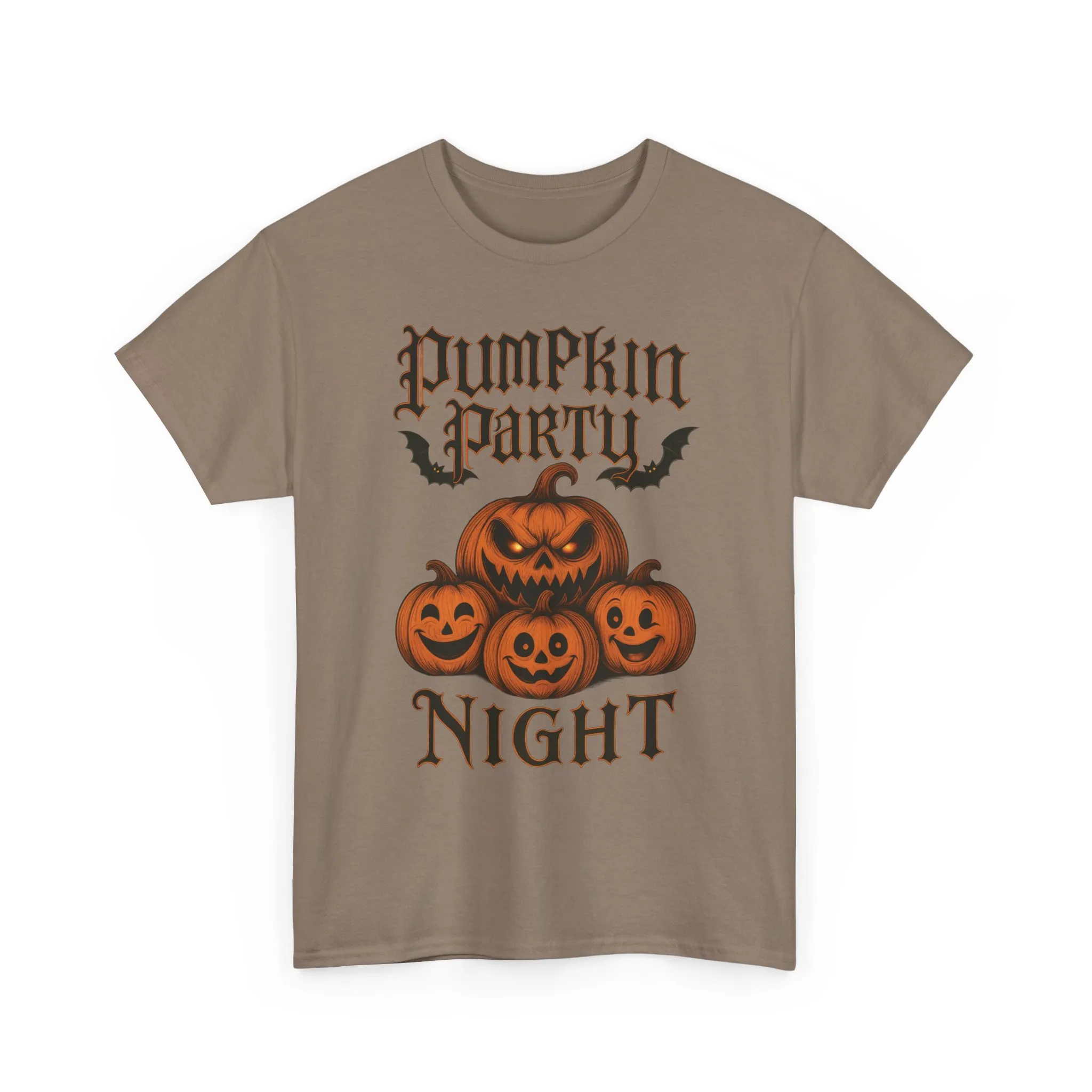 Pumpkin Party Night Men's Halloween T-Shirt, Scary Jack-O-Lantern Pumpkin Graphic Tee for Him - Image 10