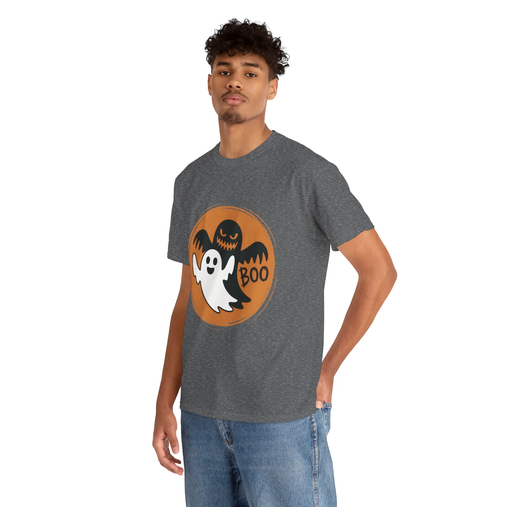 Halloween Ghost Men's T-Shirt, Cute Spooky BOO Tee, Men's Funny Scary Shirt for Men - Image 12