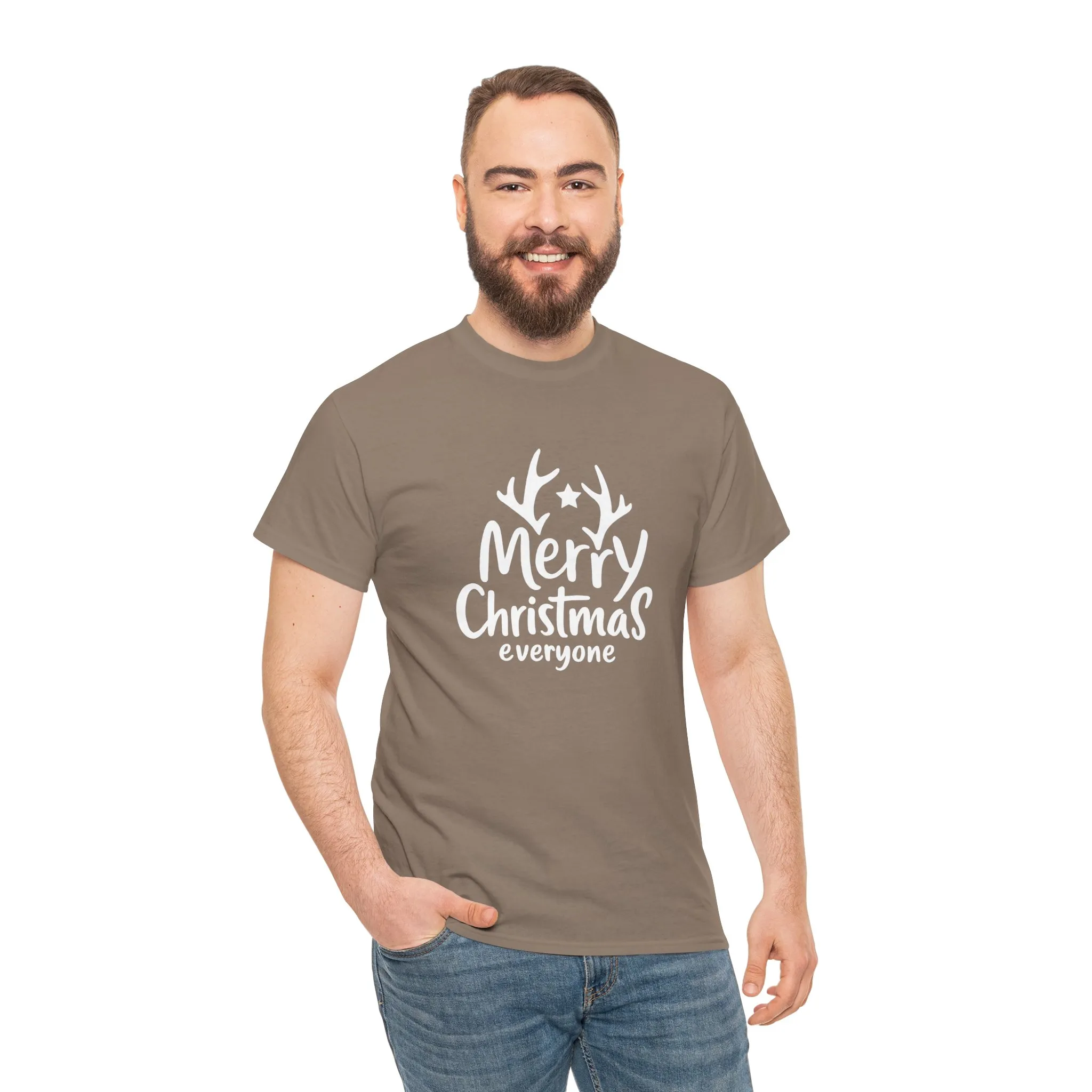 Merry Christmas Everyone Men's T-Shirt, Classic Holiday Tee, Simple Christmas Gift - Image 8