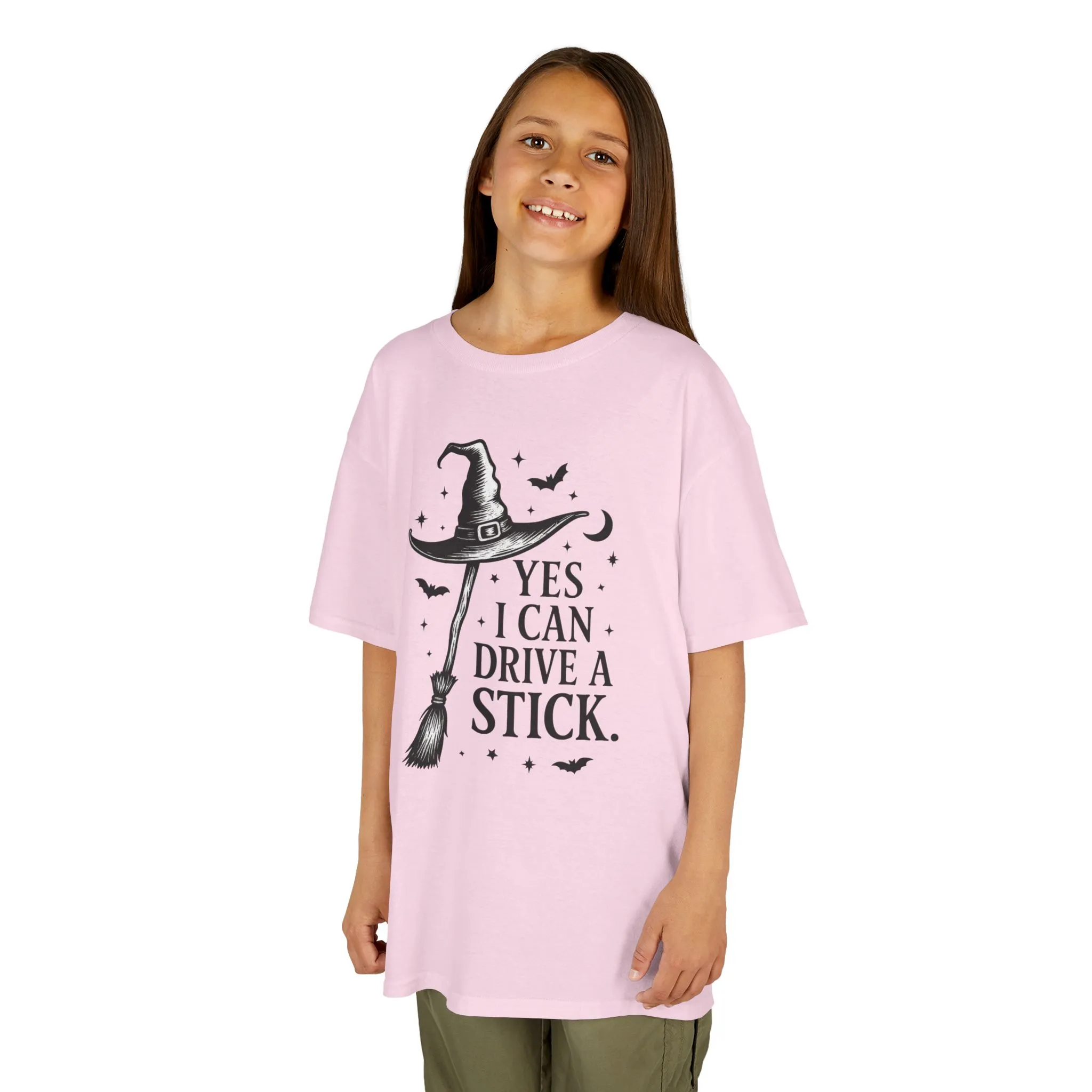 Yes I Can Drive a Stick Girls Witch T-Shirt, Cute Halloween Shirt for Kids, Girls Halloween Tee - Image 16