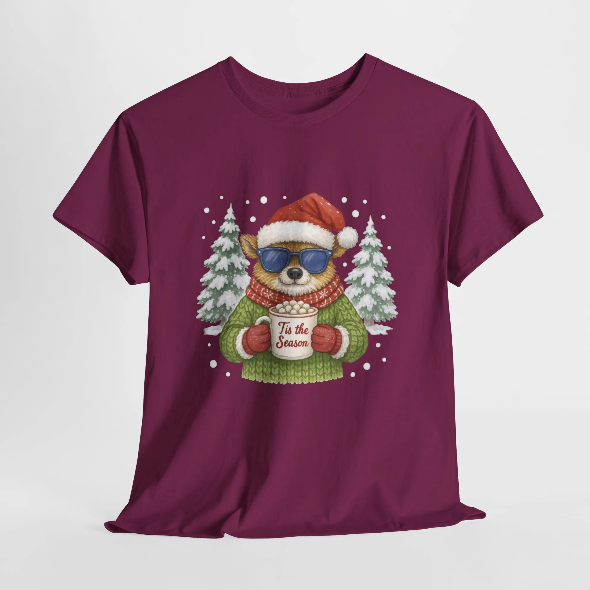 Women's Tis the Season Christmas T-Shirt, Cool Reindeer Holiday Tee - Image 22