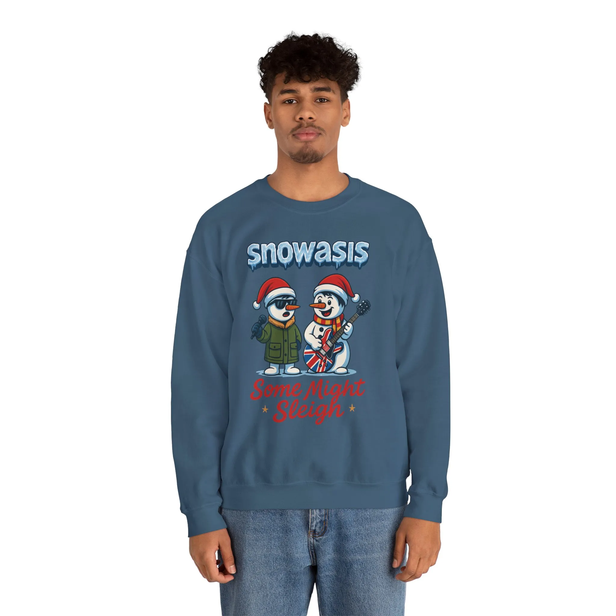 Snowasis Some Might Sleigh Men's Christmas Sweatshirt, Funny Rock Holiday Sweater - Image 20
