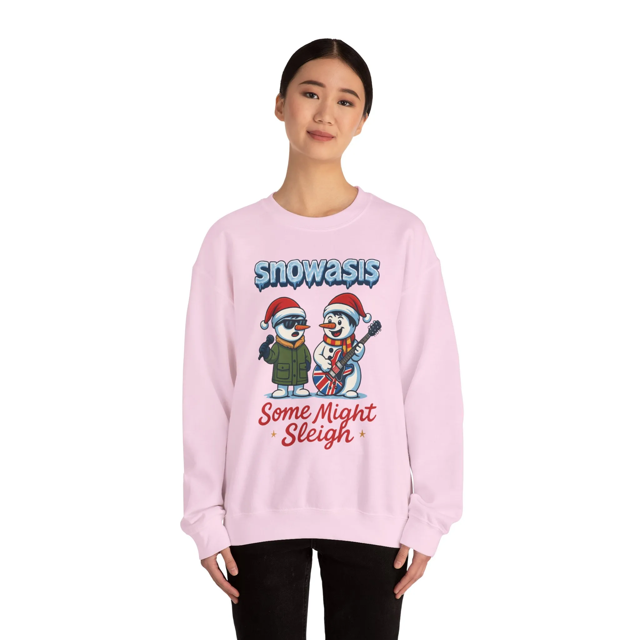 Snowasis Some Might Sleigh Women's Christmas Sweatshirt, Funny Retro Holiday Jumper - Image 26