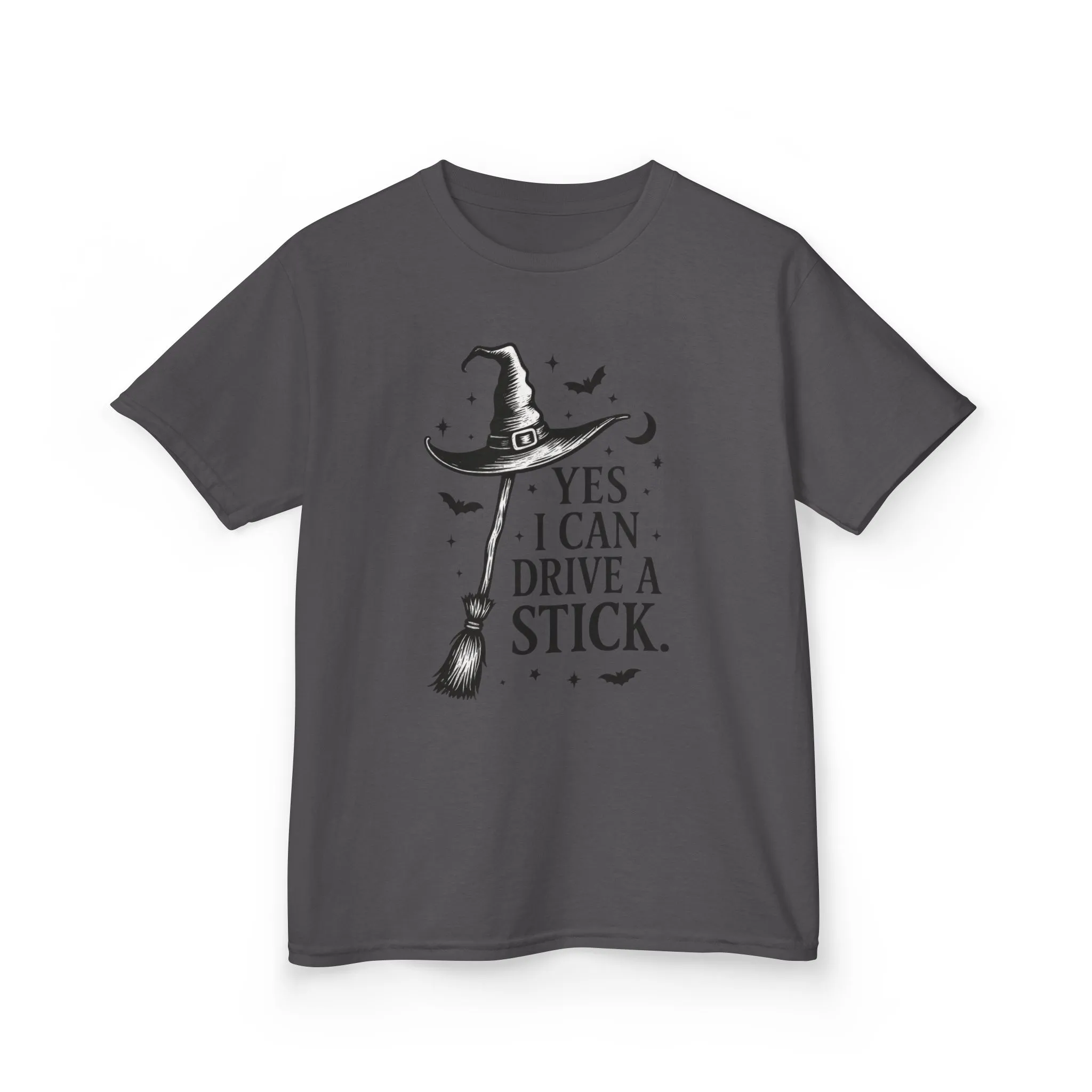 Yes I Can Drive a Stick Girls Witch T-Shirt, Cute Halloween Shirt for Kids, Girls Halloween Tee - Image 11