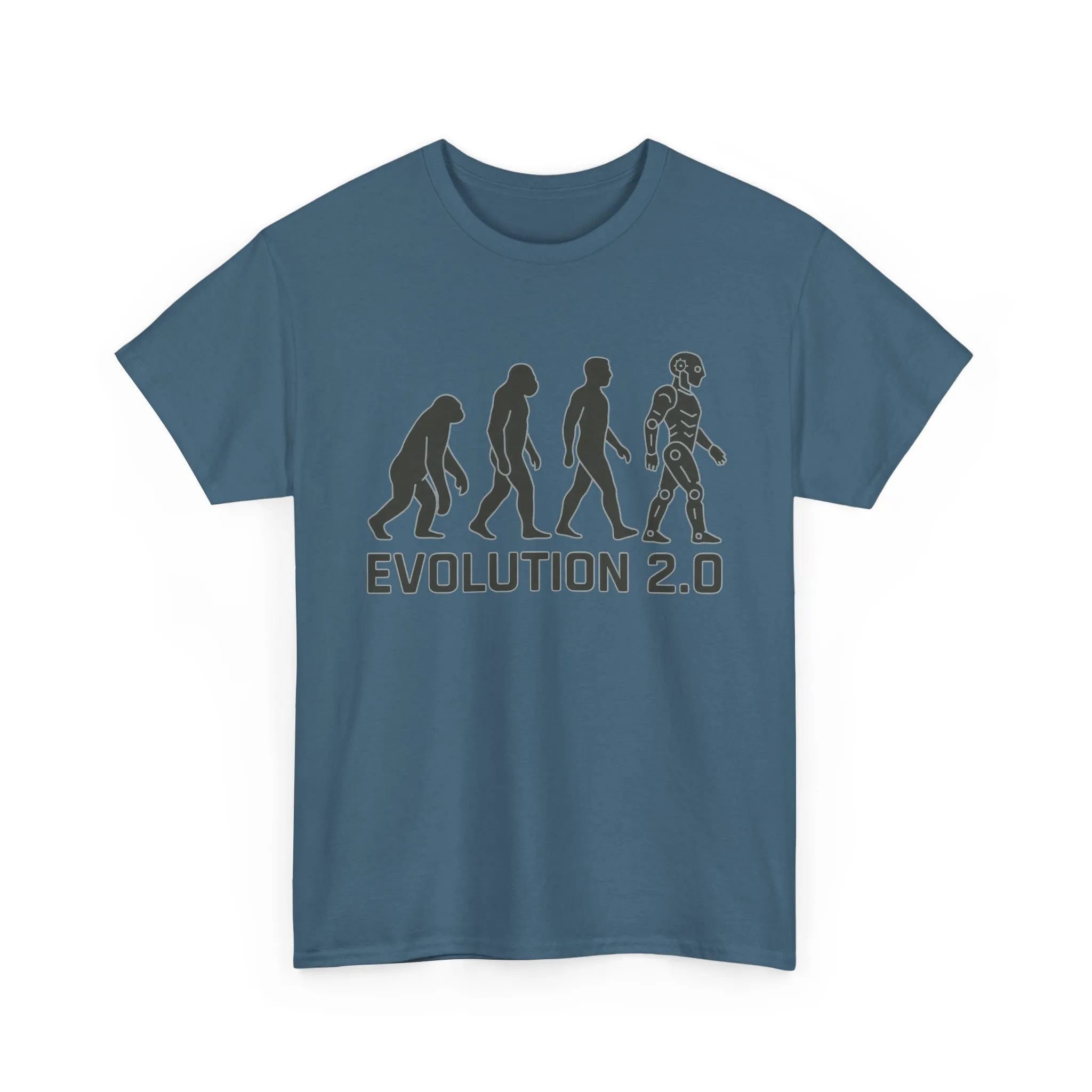 Evolution 2.0 Futuristic Robot Human Evolution T-Shirt, Cyberpunk Tech Graphic Tee for Men, Modern AI Inspired Sci-Fi Shirt - Image 21