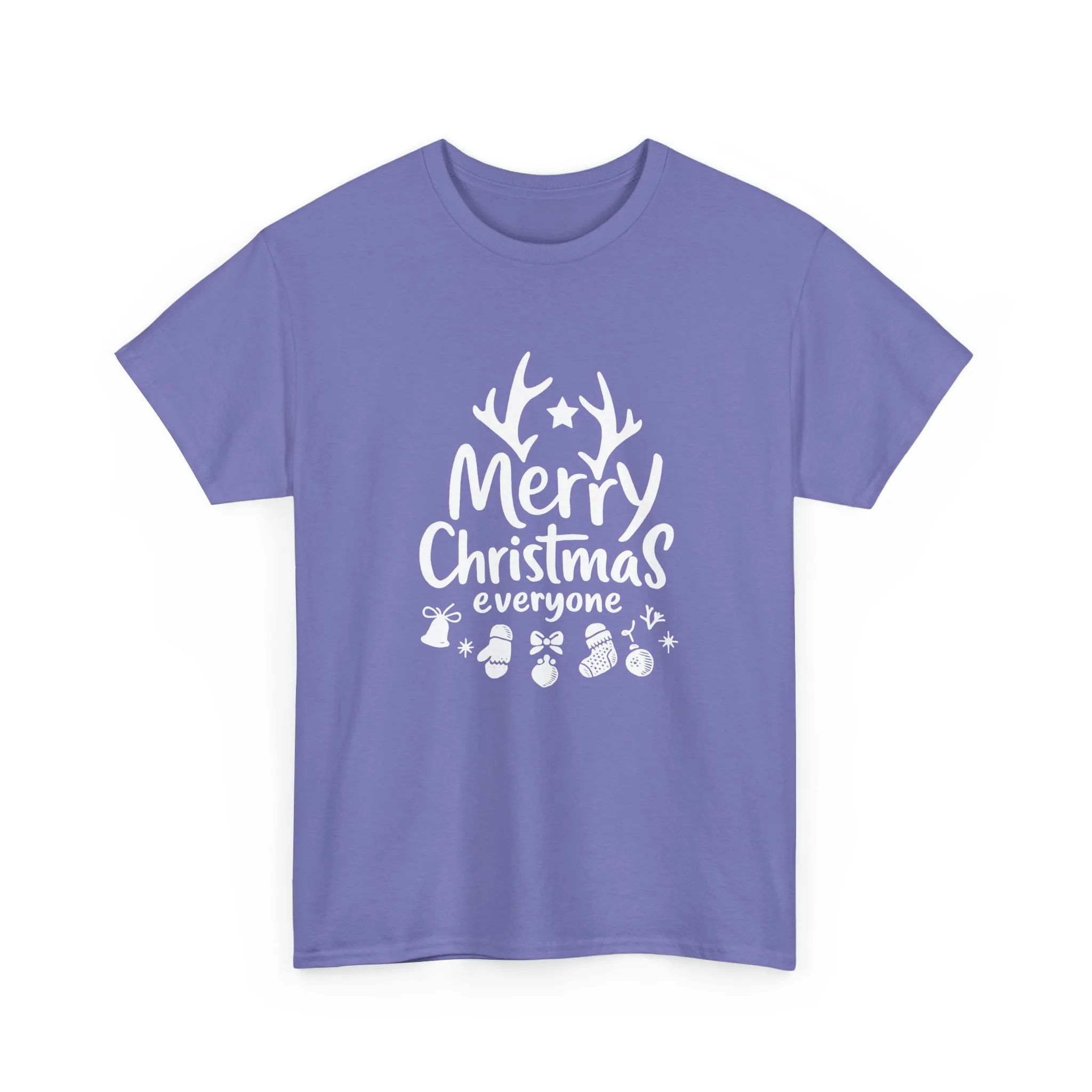 Merry Christmas Everyone Women's T-Shirt, Minimal Holiday Tee, Cute Christmas Gift Heavy Cotton Tee - Image 19