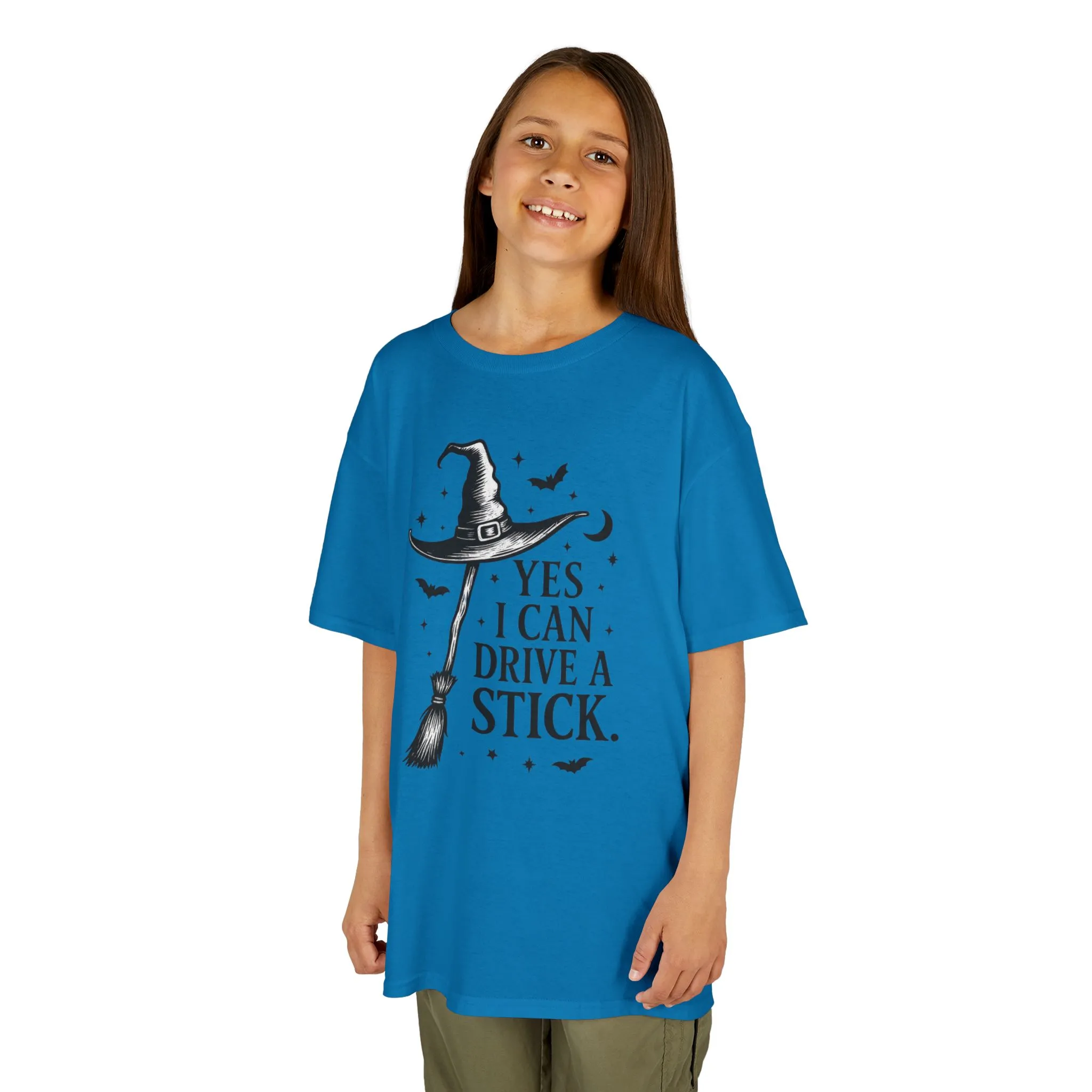 Yes I Can Drive a Stick Girls Witch T-Shirt, Cute Halloween Shirt for Kids, Girls Halloween Tee - Image 10