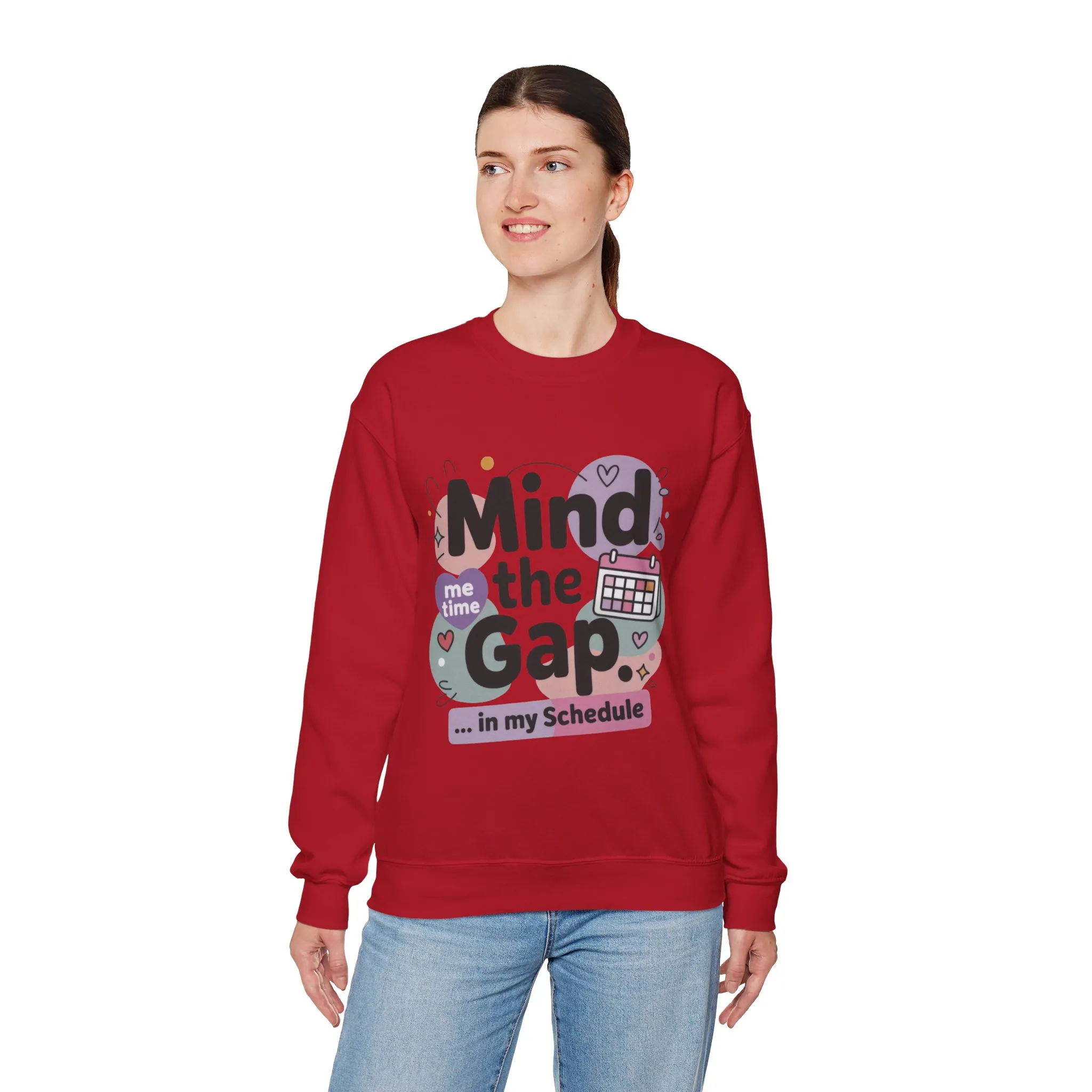 Funny Women's Sweatshirt, Mind the Gap in My Schedule Sweatshirt, Cozy Self Care Pullover, Me Time Graphic Top, Mental Health Awareness Top - Image 27