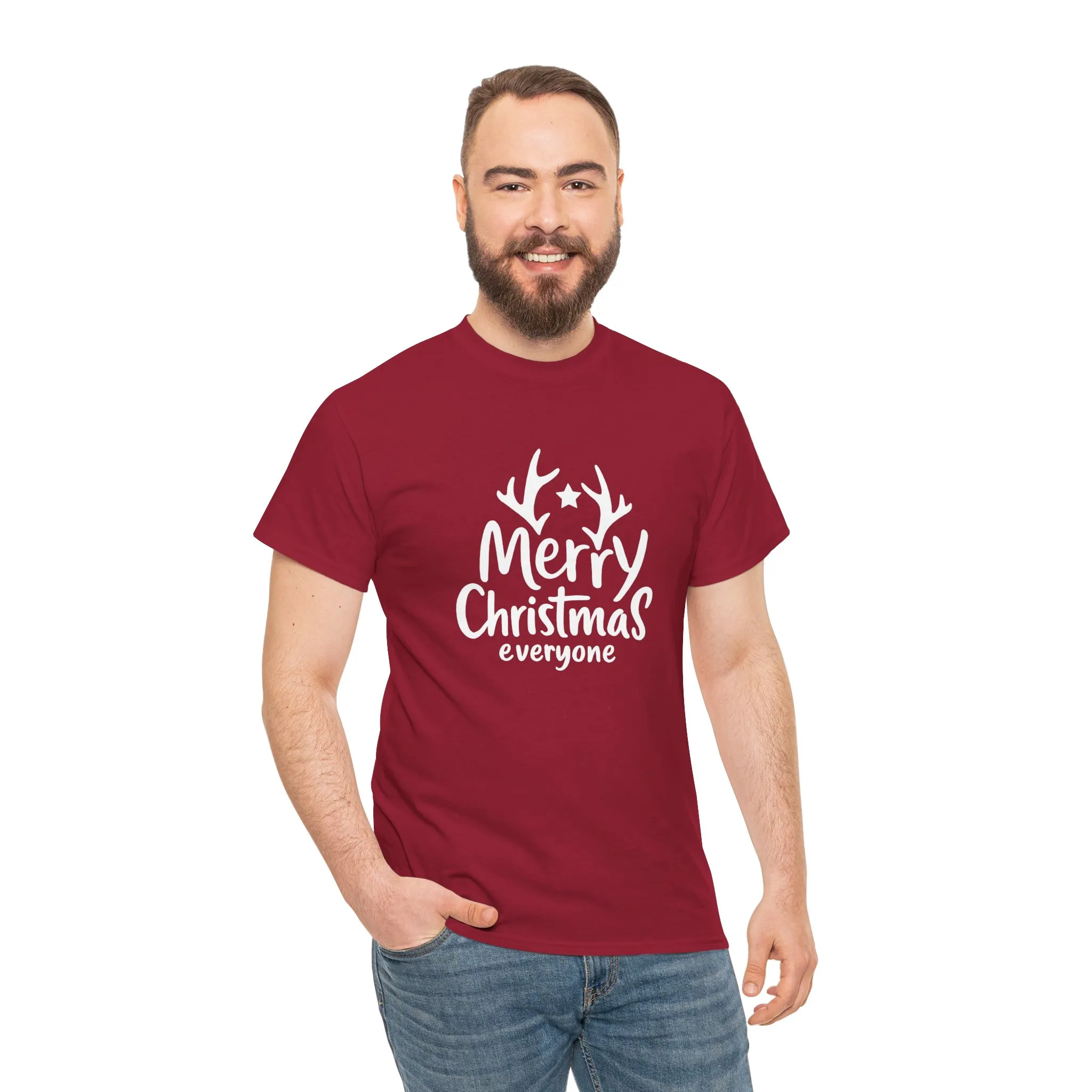 Merry Christmas Everyone Men's T-Shirt, Classic Holiday Tee, Simple Christmas Gift - Image 26