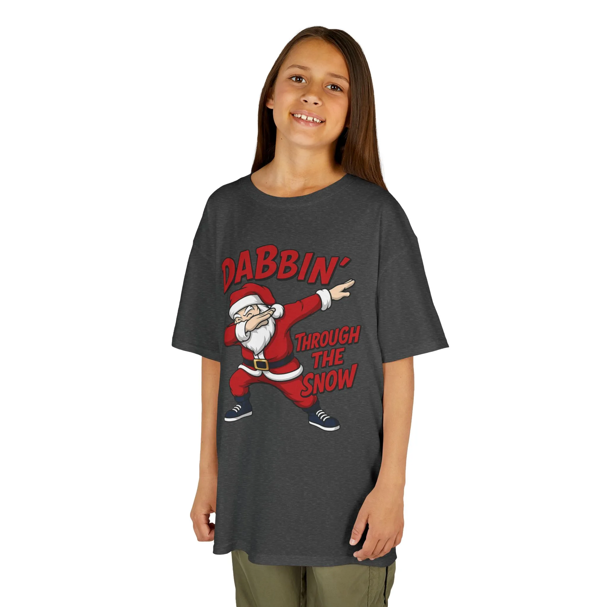 Dabbin Santa Youth Christmas T-Shirt, Funny Holiday Tee for Boys - Image 3