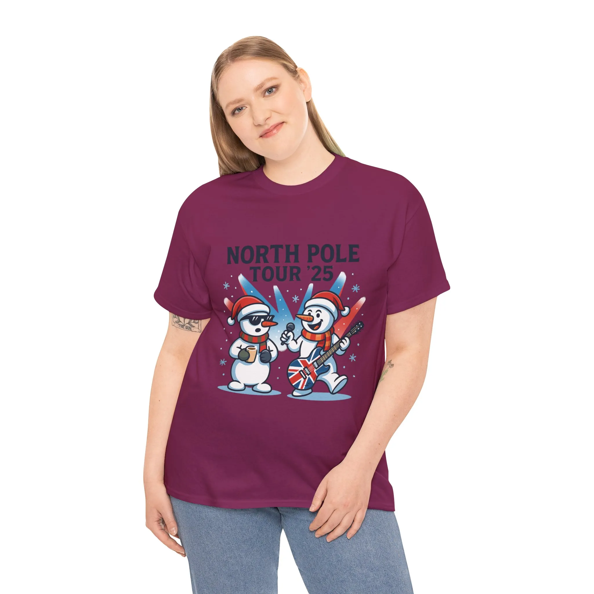 North Pole Tour 25 Women's Christmas T-Shirt, Funny Holiday Music Tee - Image 24