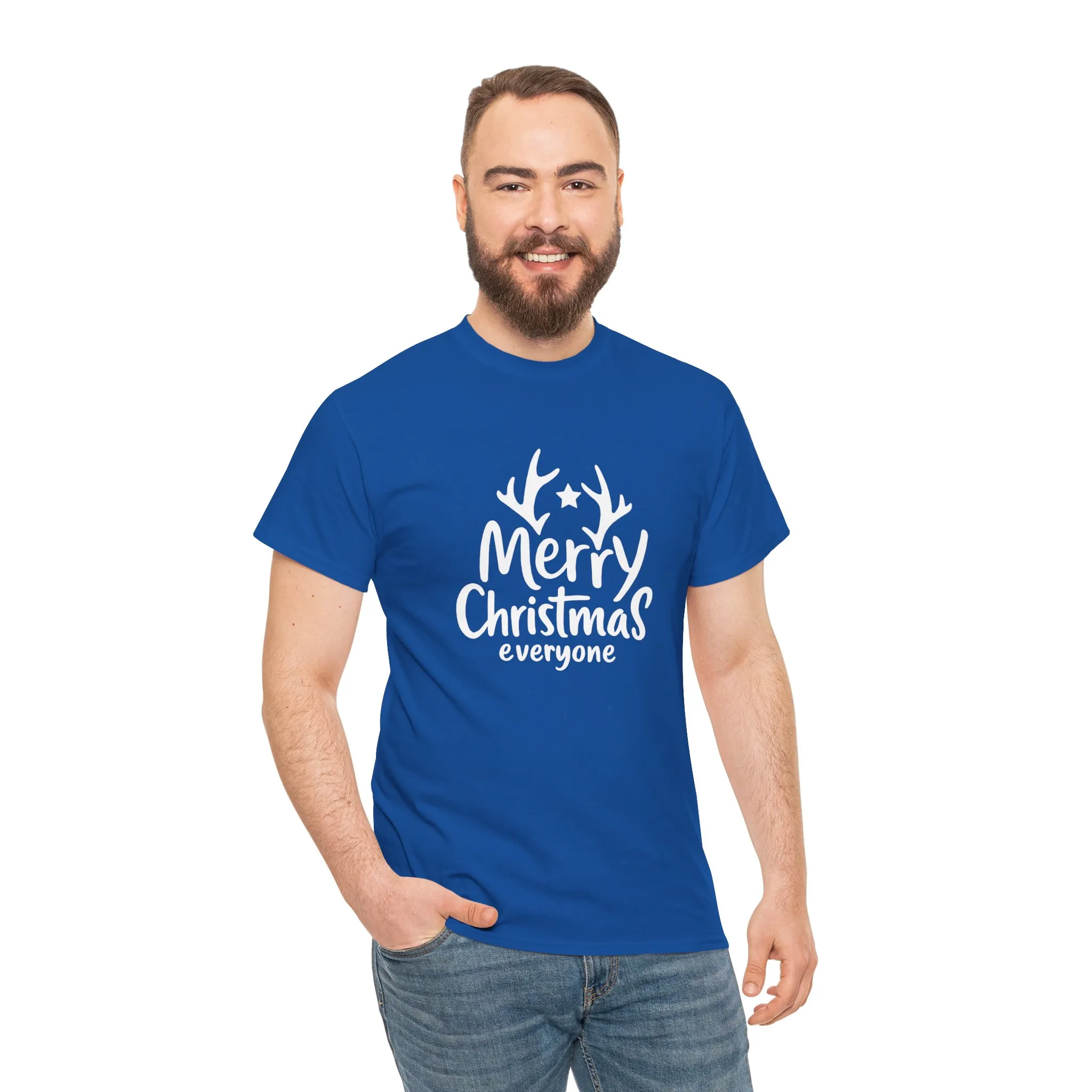 Merry Christmas Everyone Men's T-Shirt, Classic Holiday Tee, Simple Christmas Gift