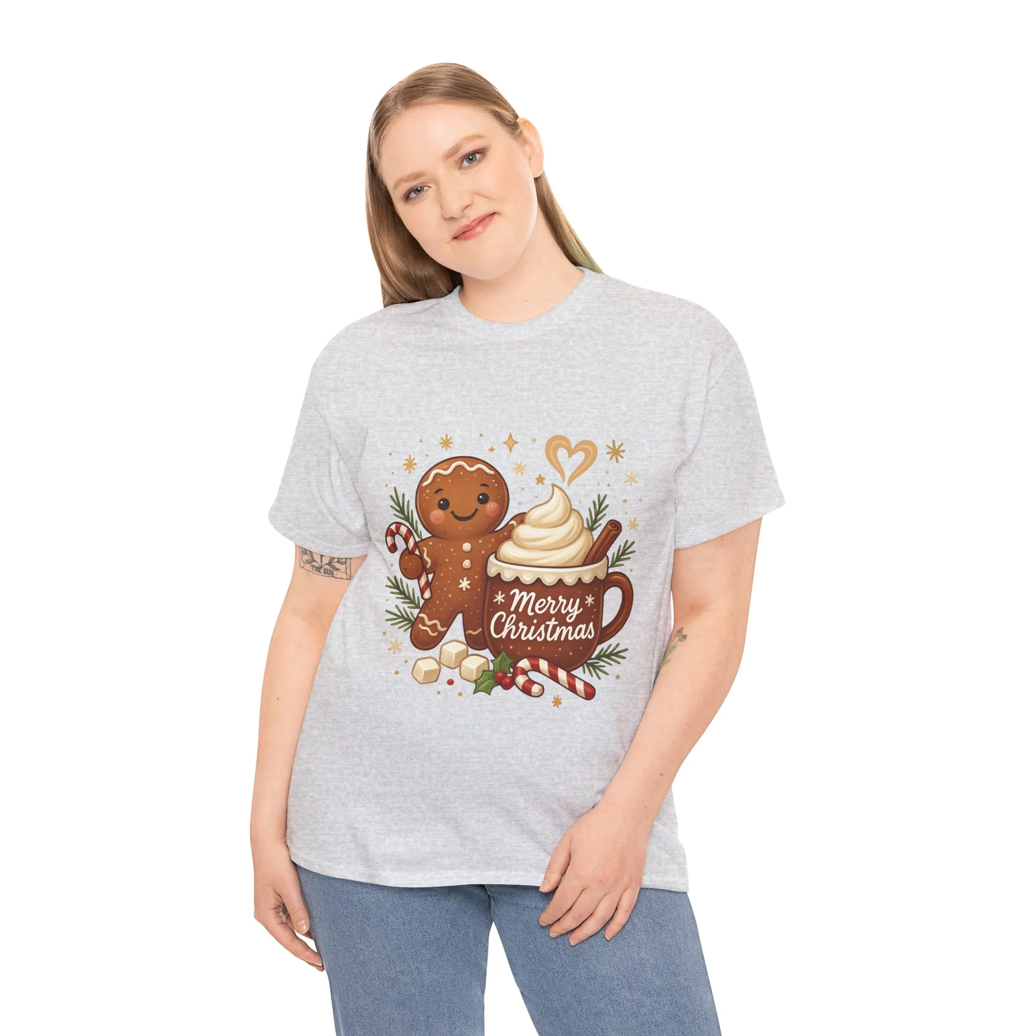 Gingerbread - Hot Cocoa Women's Christmas T-Shirt, Cozy Holiday Tee - Image 6