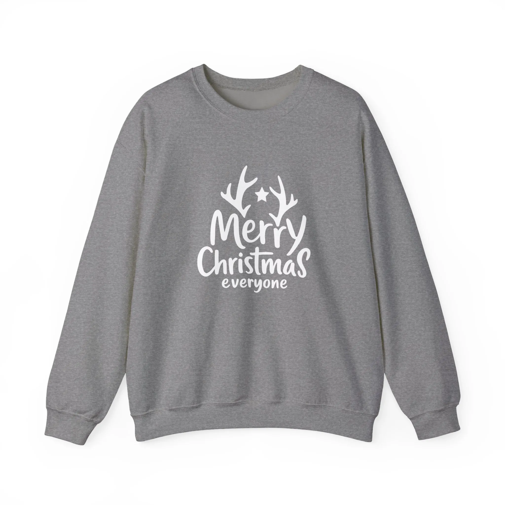 Merry Christmas Everyone Men's Sweatshirt, Classic Holiday Pullover, Minimal Winter Style Crewneck Sweatshirt - Image 7