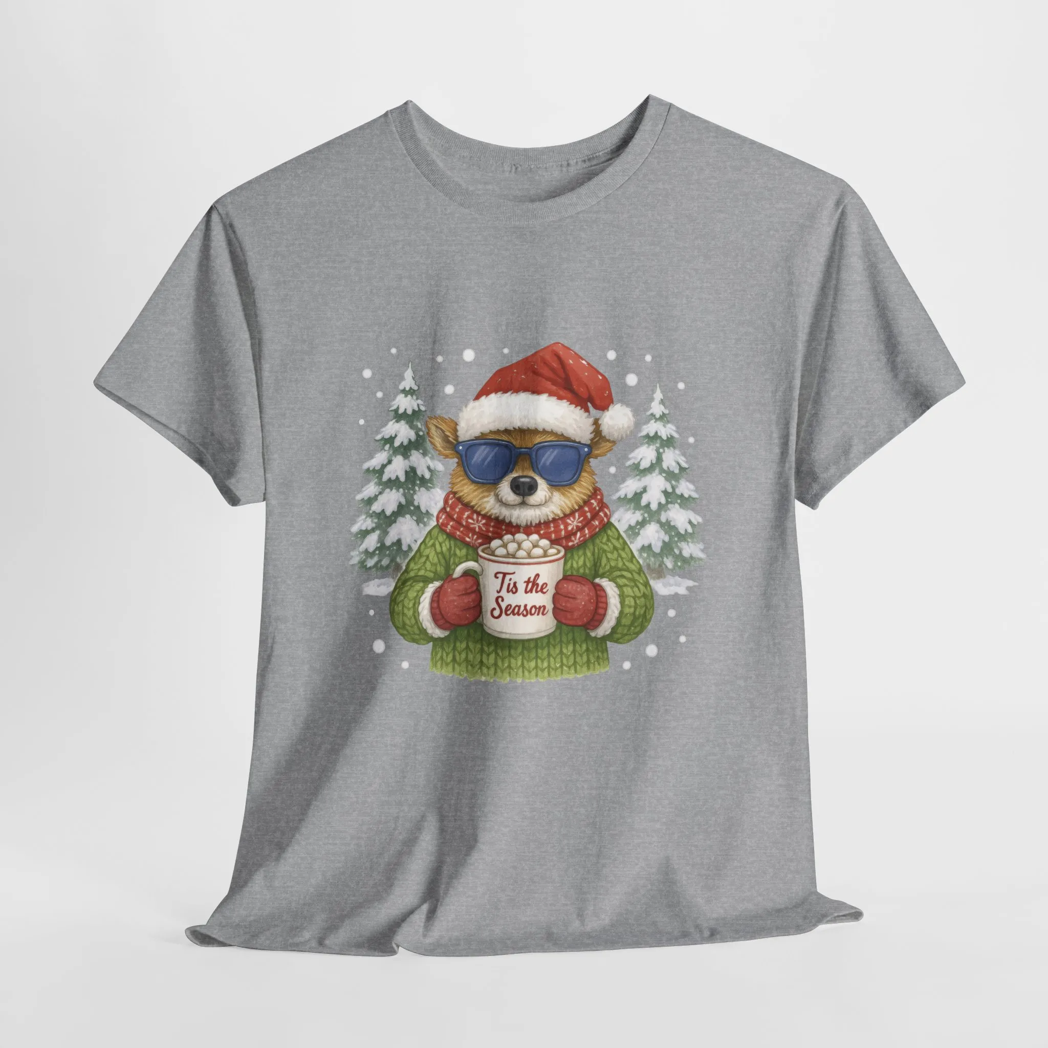 Women's Tis the Season Christmas T-Shirt, Cool Reindeer Holiday Tee - Image 2
