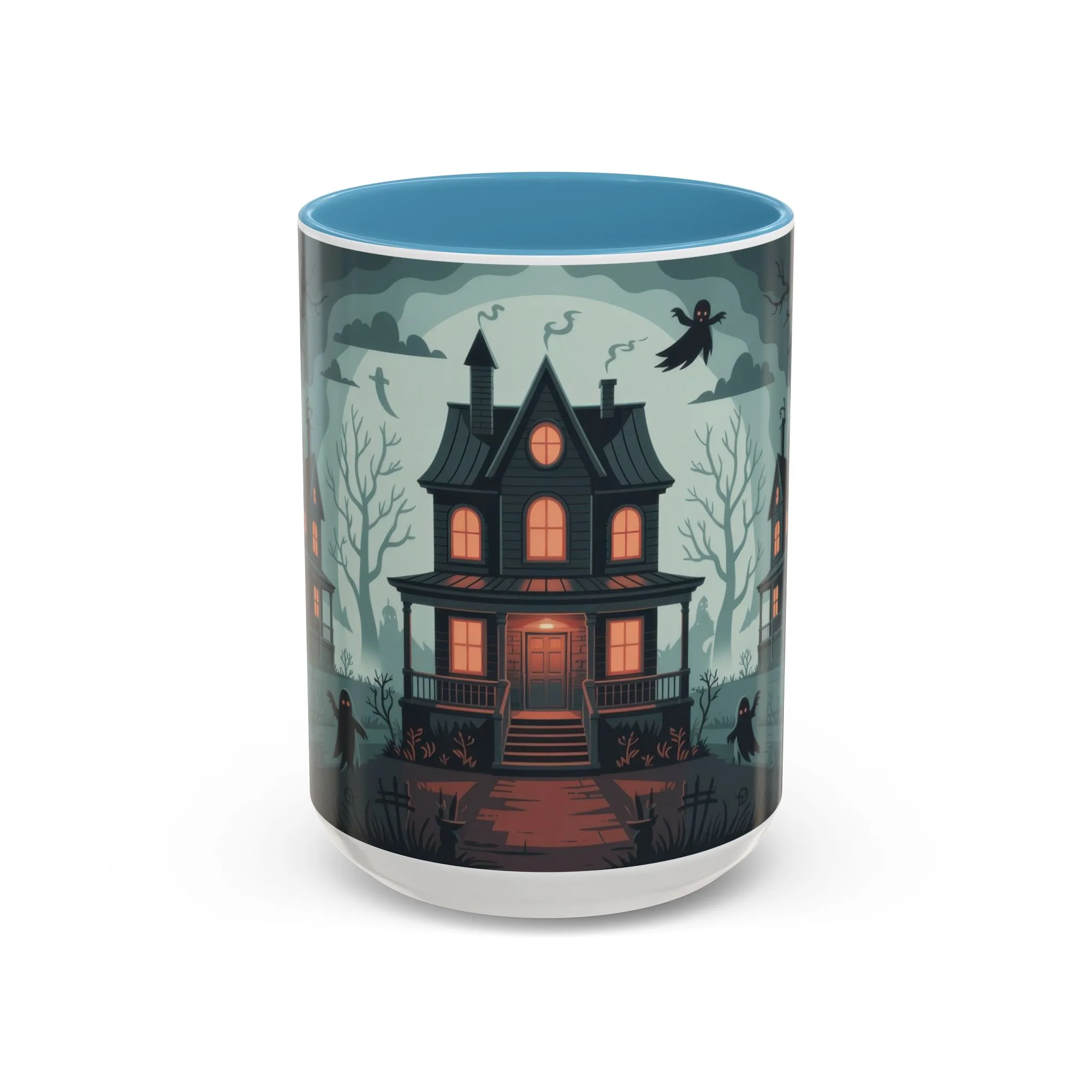 Haunted Mansion Mug, Ghostly Gothic Forest Coffee Cup, Spooky Haunted House Halloween Gift for Horror Lovers, Accent Coffee Mug (11, 15oz) - Image 21