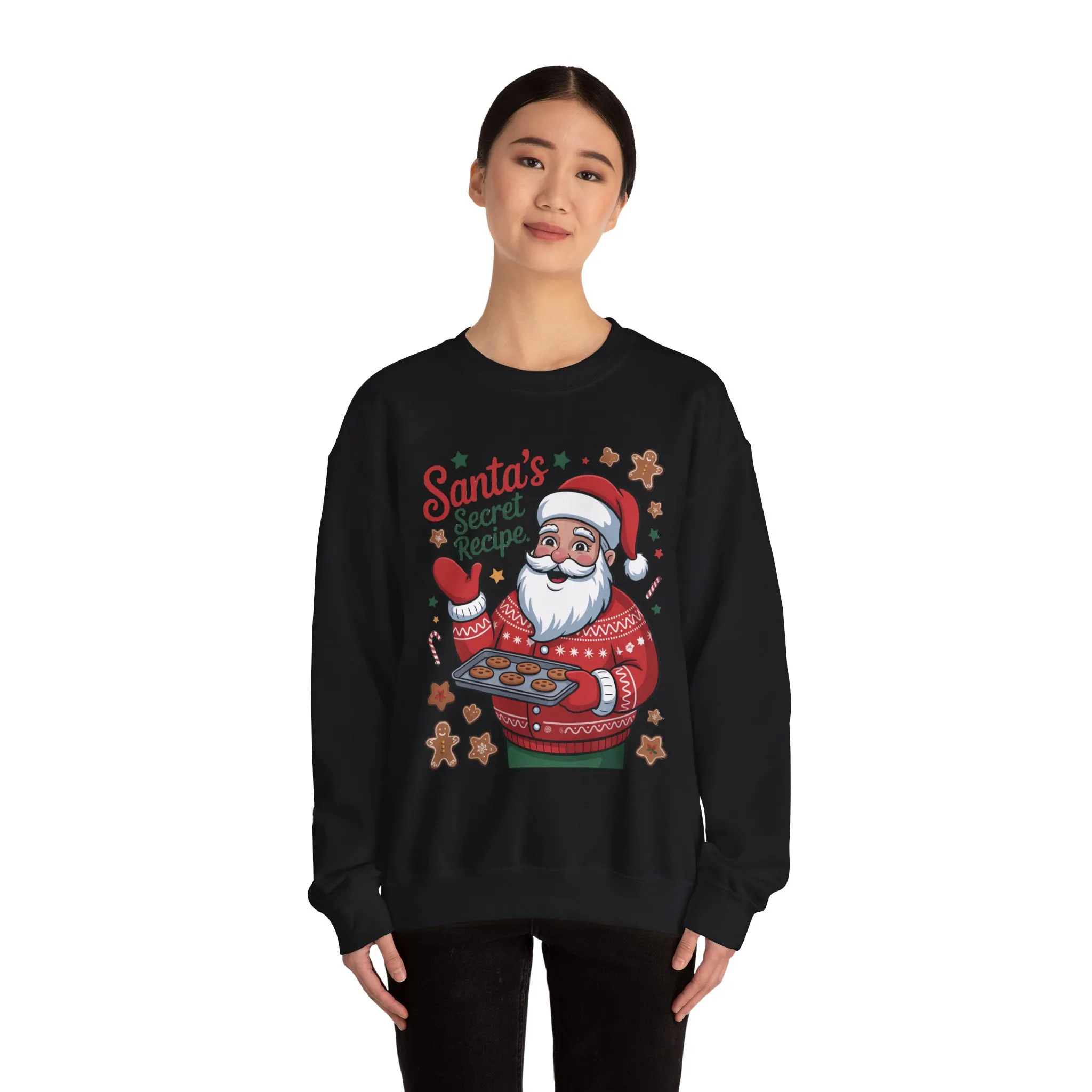 Santa's Secret Recipe Sweatshirt, Funny Christmas Baking Sweater - Image 8