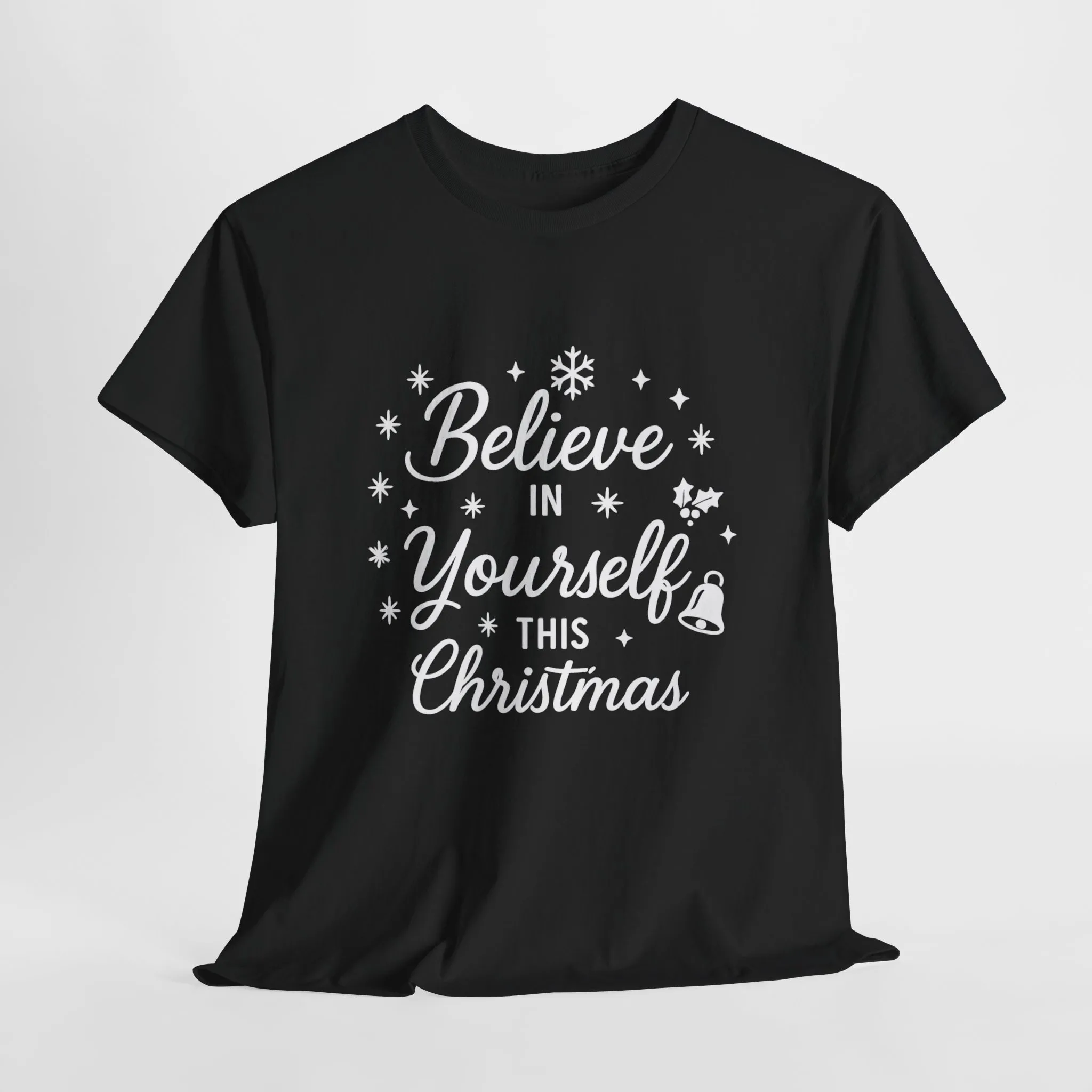 Women's Believe in the Magic Christmas Shirt, Santa Hat Holiday Tee for Women - Image 2
