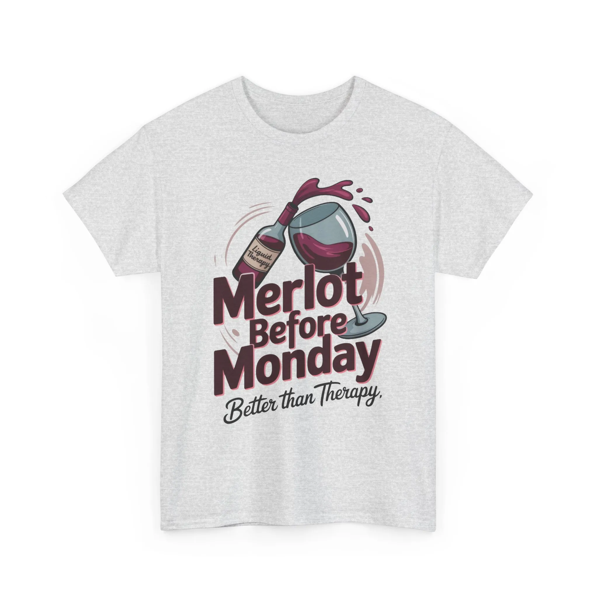 Merlot Before Monday Shirt Women, Funny Wine Tee, Better Than Therapy Tee, Wine Lover Gift - Image 7