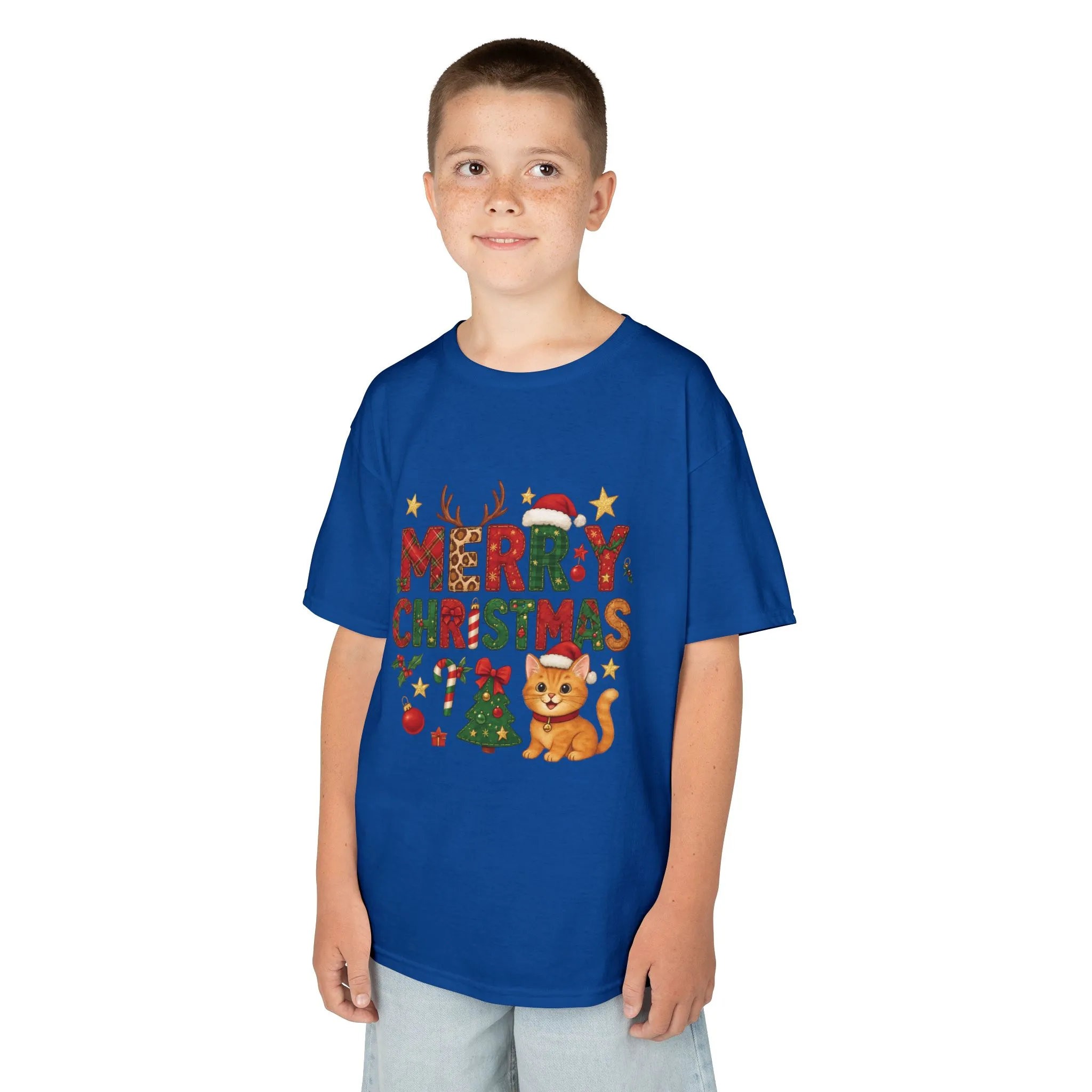 Merry Christmas Cat Shirt for Girls, Cute Holiday Kitten Tee - Image 15