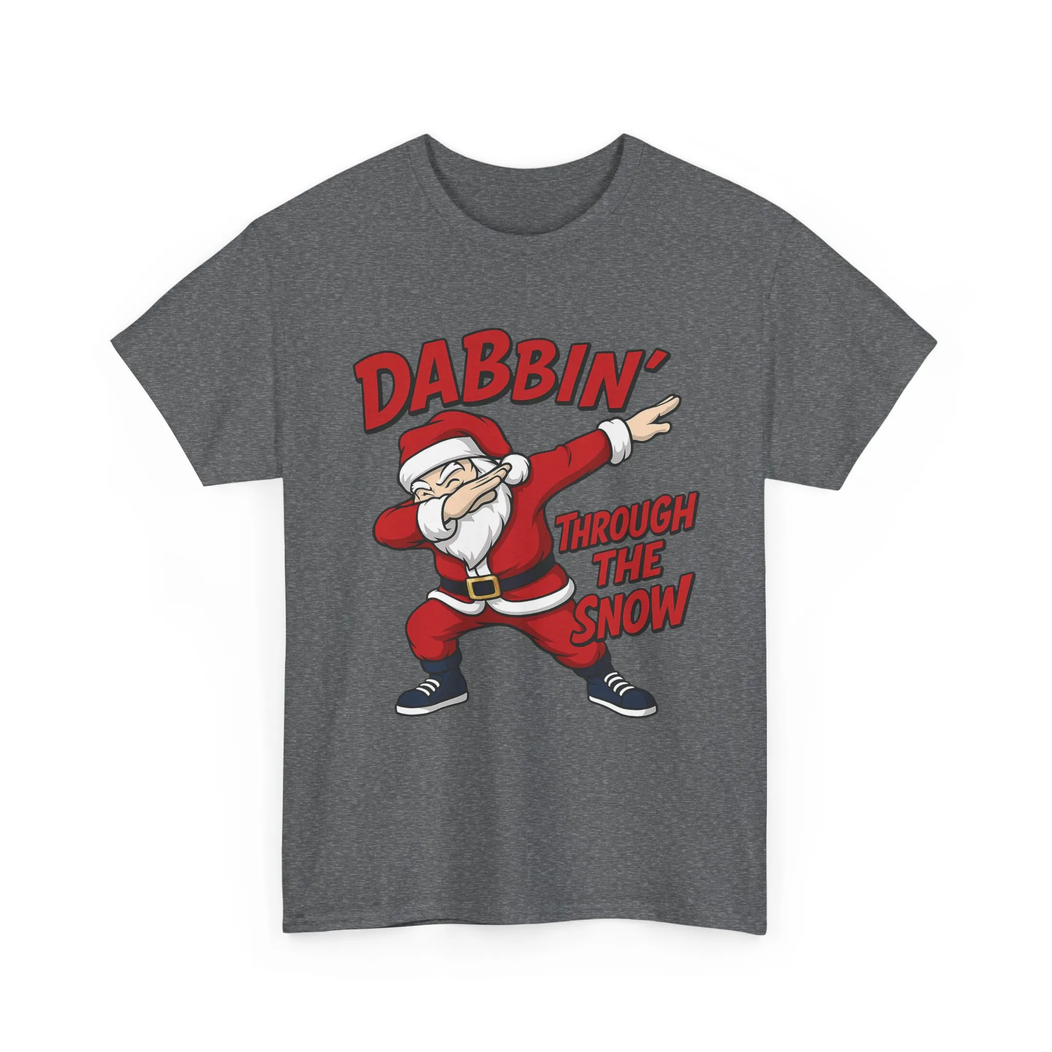 Dabbin Through The Snow Santa Men's Christmas T-Shirt, Funny Holiday Tee - Image 13