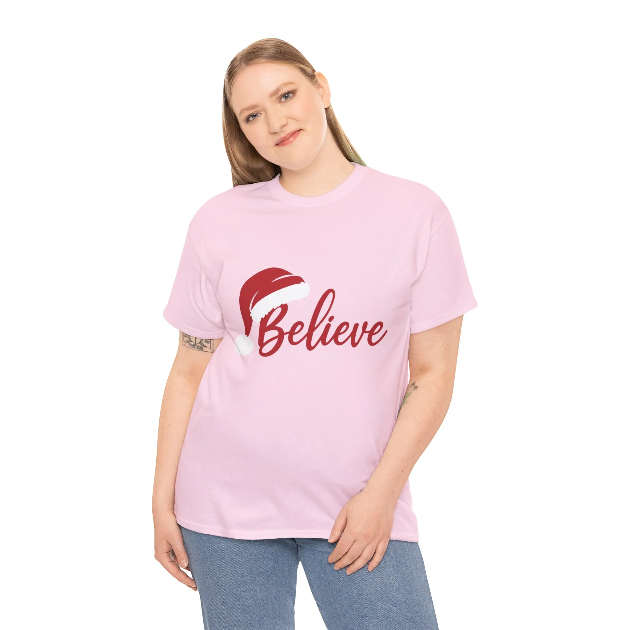 Believe Christmas Women's Shirt, Minimalist Holiday Tee - Image 24
