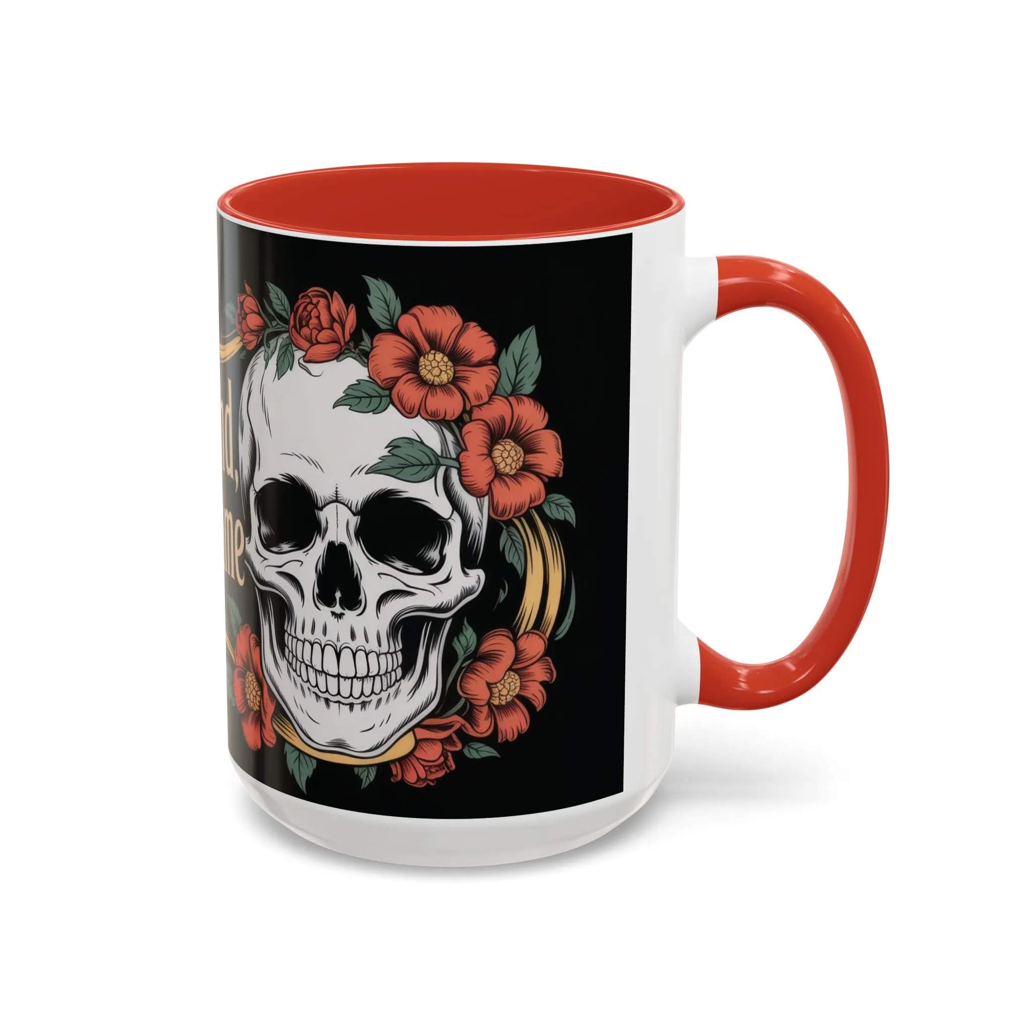 Eternal Mind Endless Flame Mug, Gothic Skull - Floral Coffee Cup, Dark Romantic Gift for Halloween or Everyday Use, Coffee Mug (11, 15oz) - Image 17