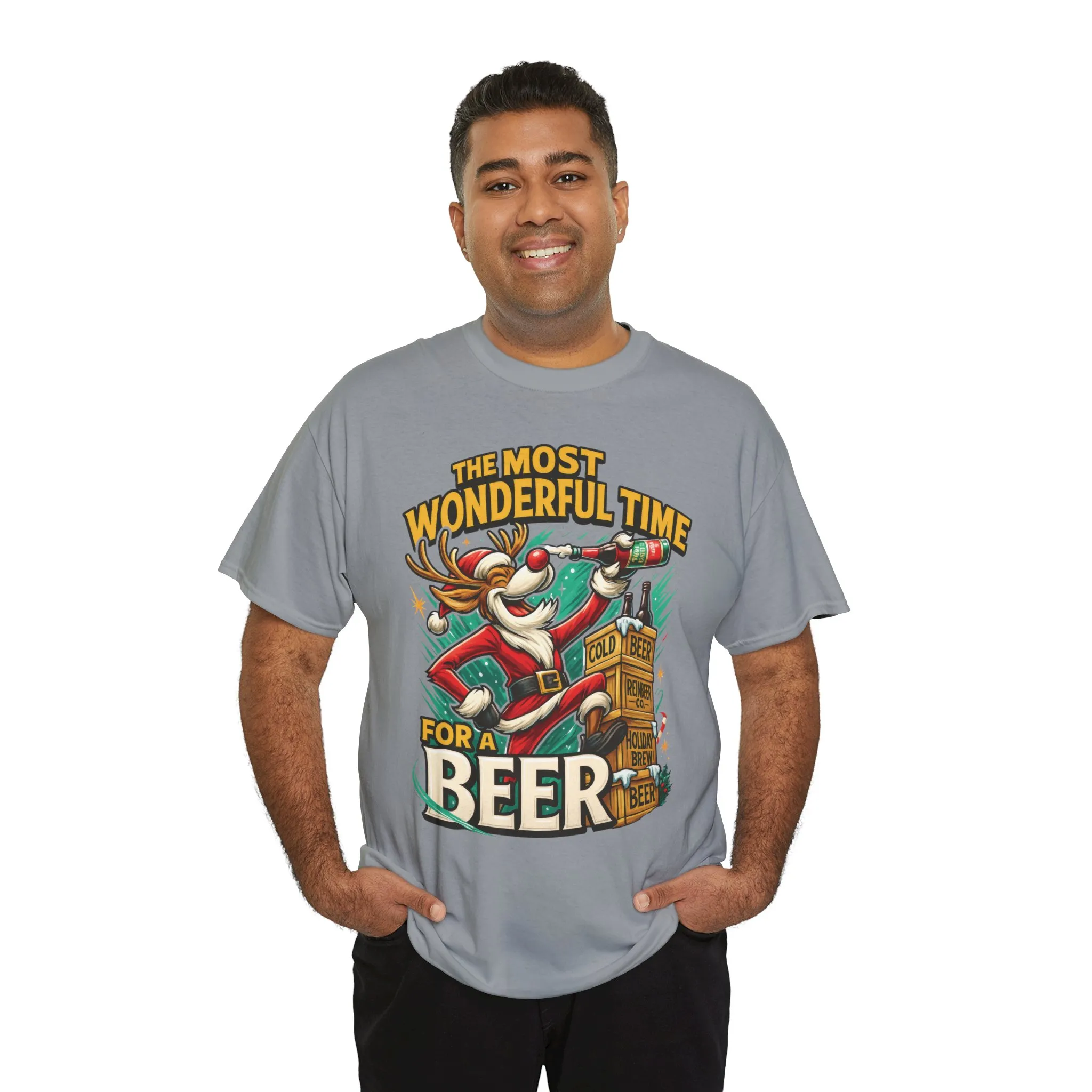 Funny Christmas Beer T-Shirt for Men, The Most Wonderful Time for a Beer - Image 12