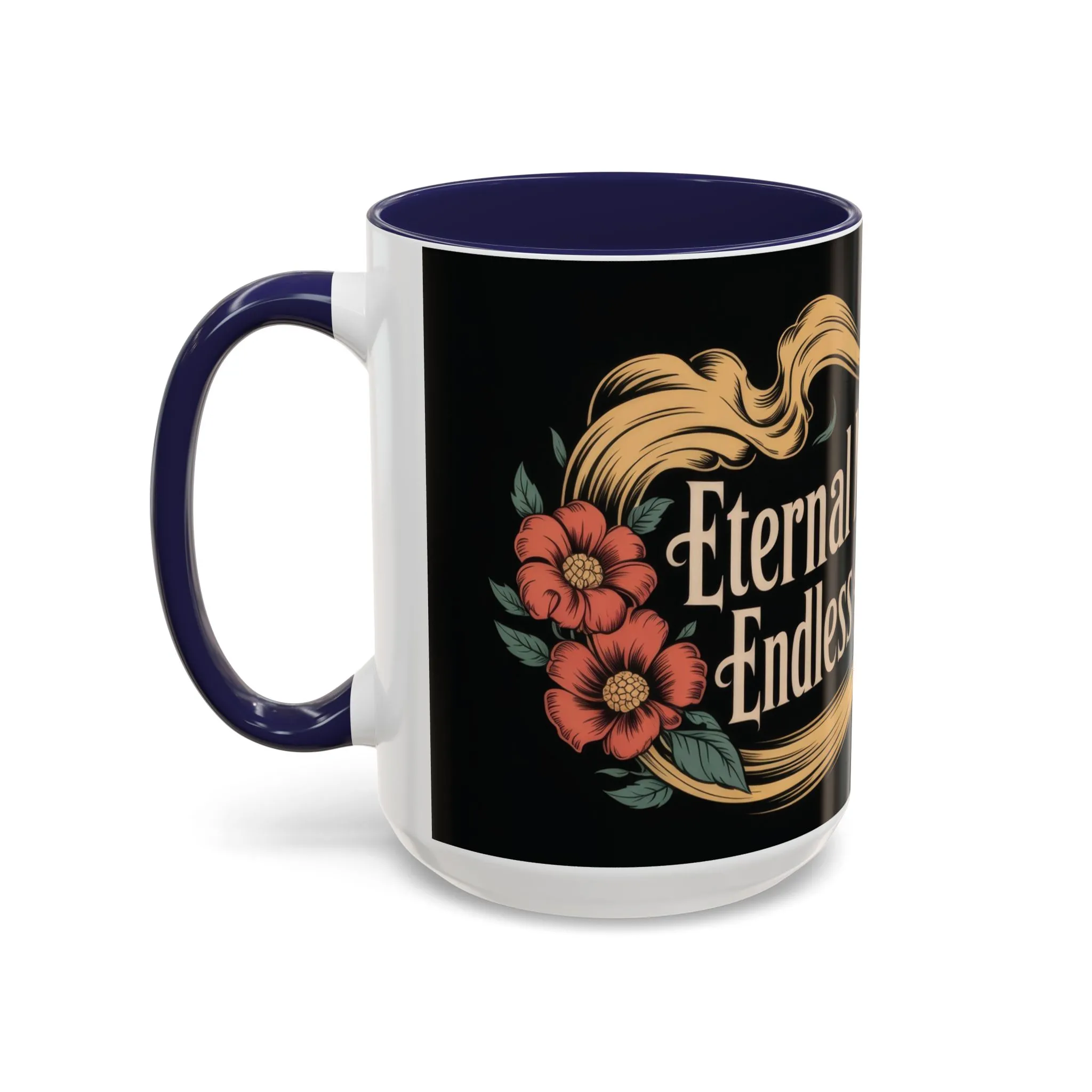 Eternal Mind Endless Flame Mug, Gothic Skull - Floral Coffee Cup, Dark Romantic Gift for Halloween or Everyday Use, Coffee Mug (11, 15oz) - Image 8