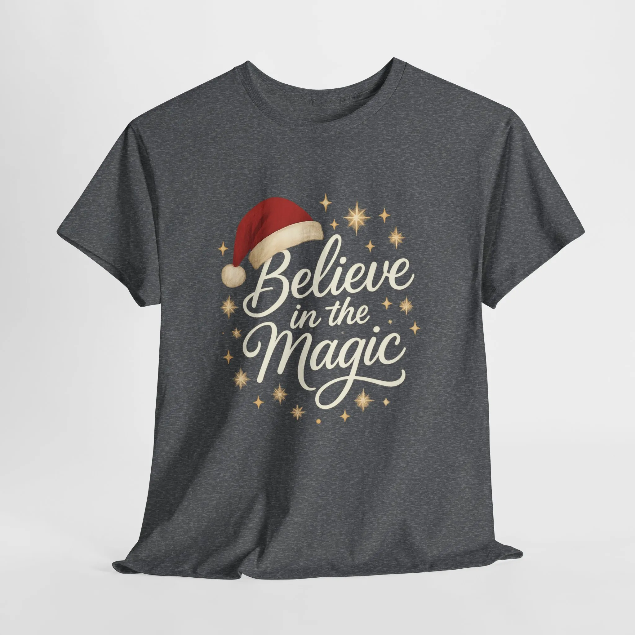 Believe in the Magic Christmas Women's Shirt, Santa Hat Holiday Tee - Image 7