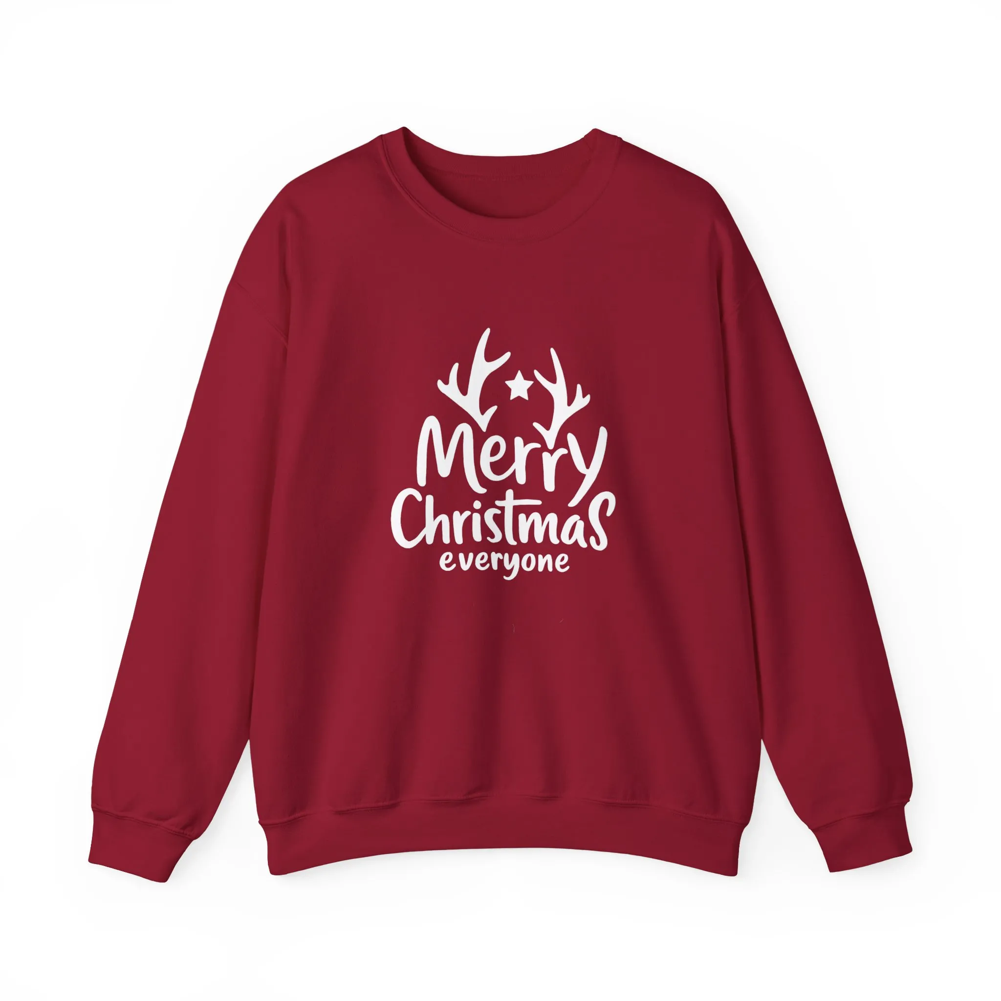 Merry Christmas Everyone Men's Sweatshirt, Classic Holiday Pullover, Minimal Winter Style Crewneck Sweatshirt - Image 19