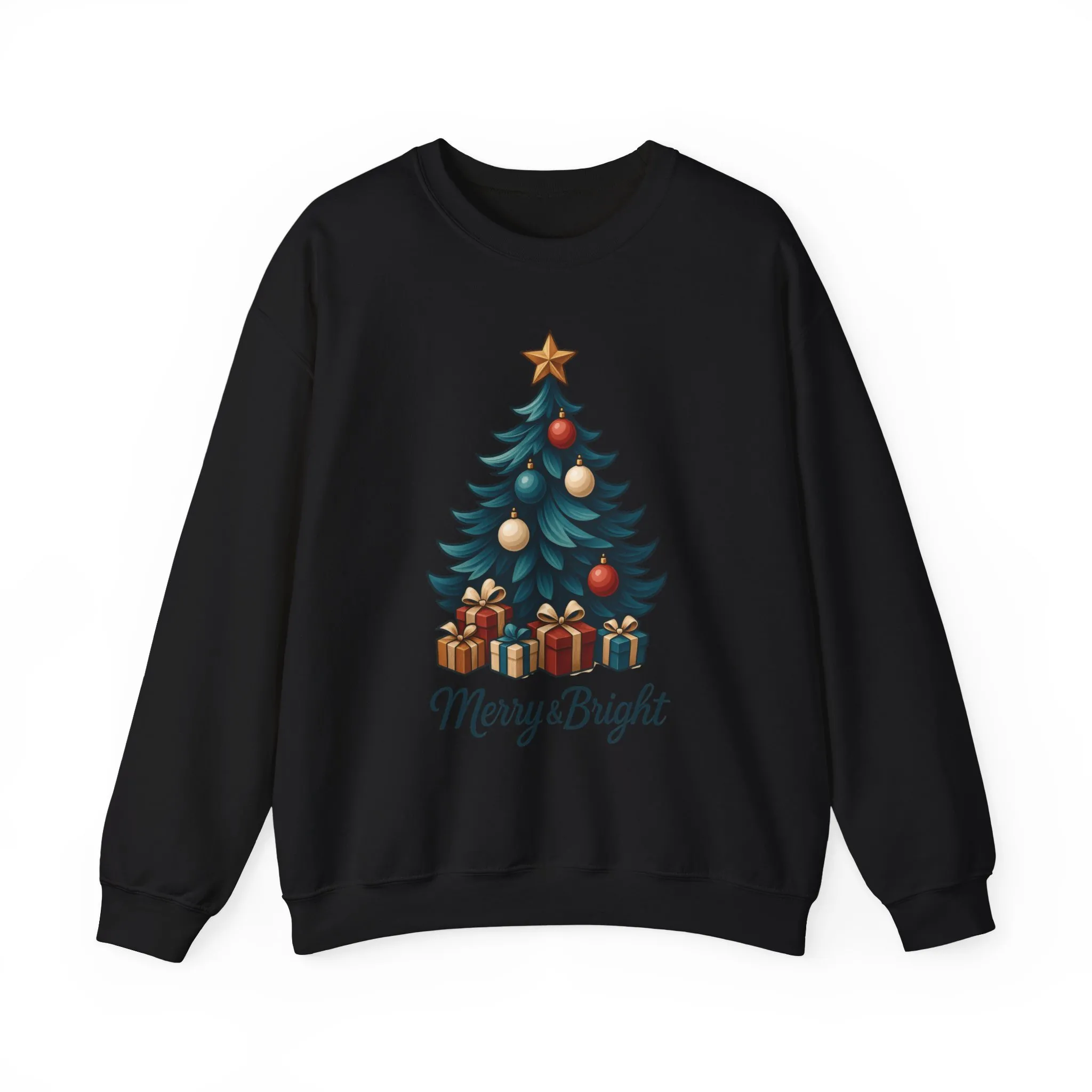 Merry & Bright Christmas Sweatshirt, Cozy Holiday Pullover - Image 10