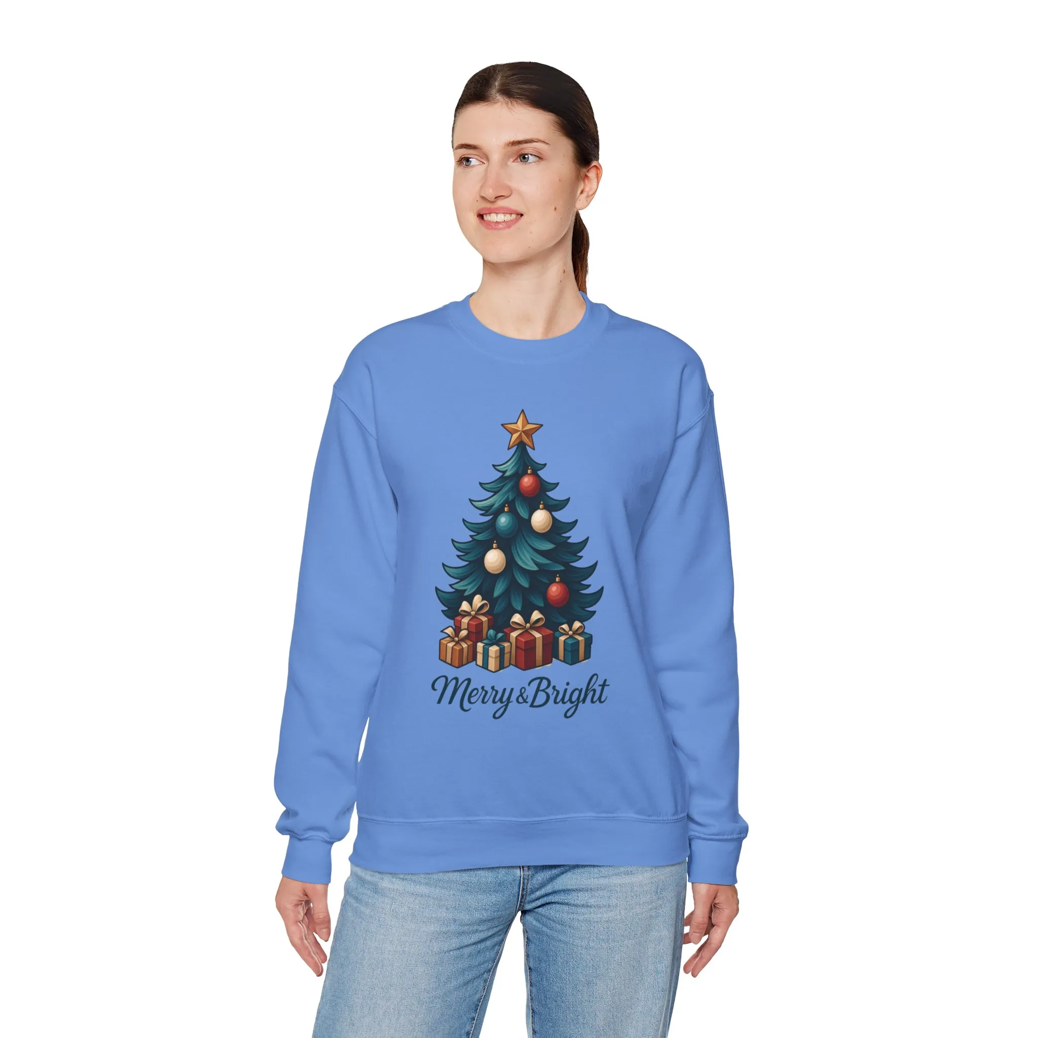 Merry & Bright Christmas Sweatshirt, Cozy Holiday Pullover - Image 5