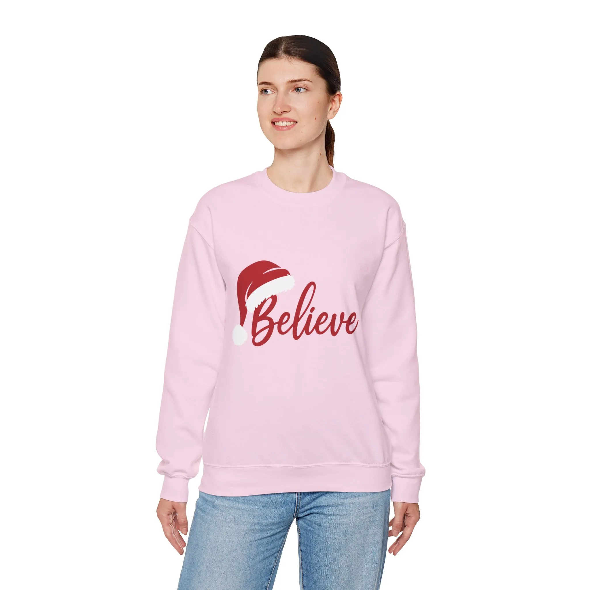 Believe Christmas Women's Sweatshirt, Minimalist Holiday Crewneck, Cozy Sweatshirt for Women - Image 21