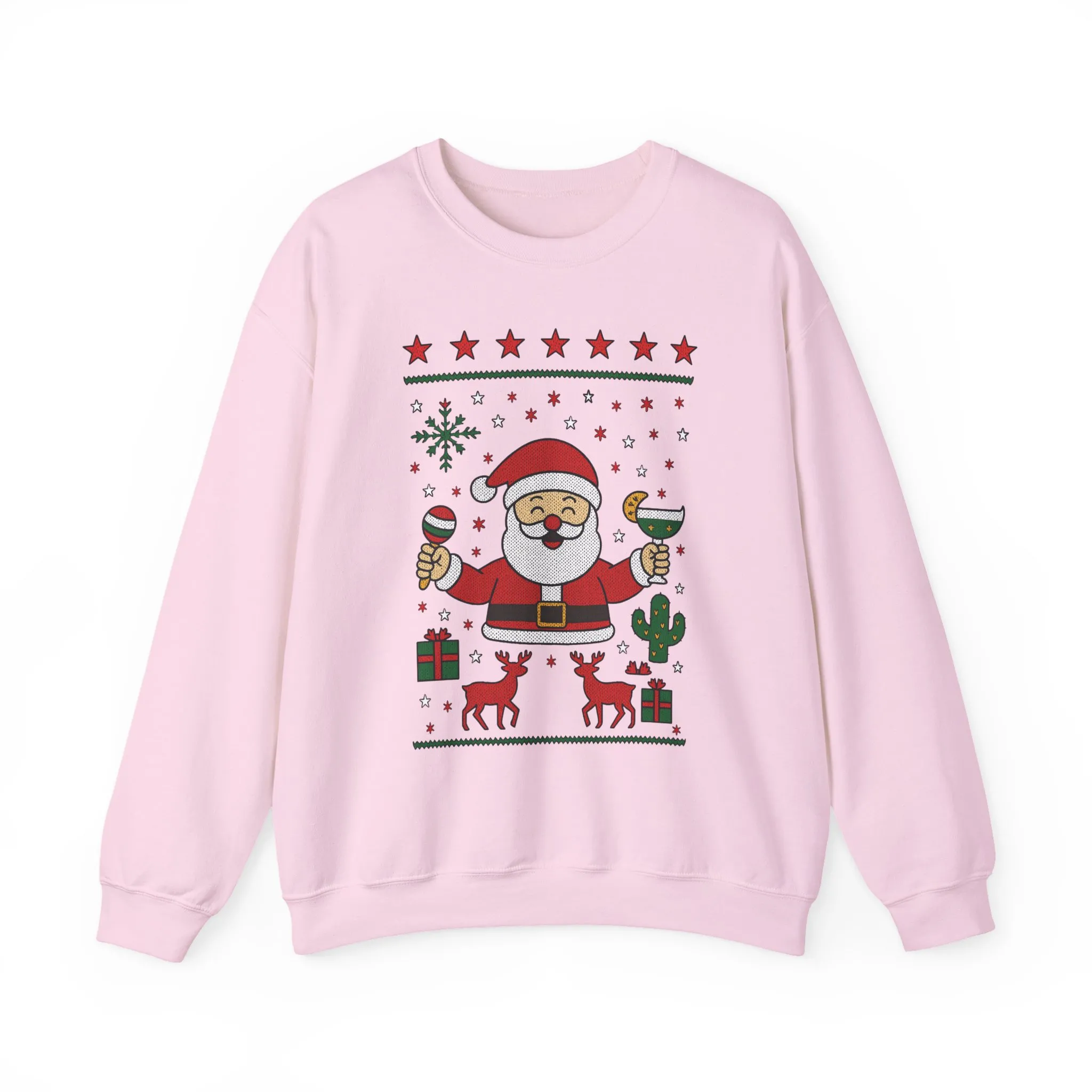 Funny Santa Women's Christmas Sweatshirt, Holiday Party Pullover - Image 19