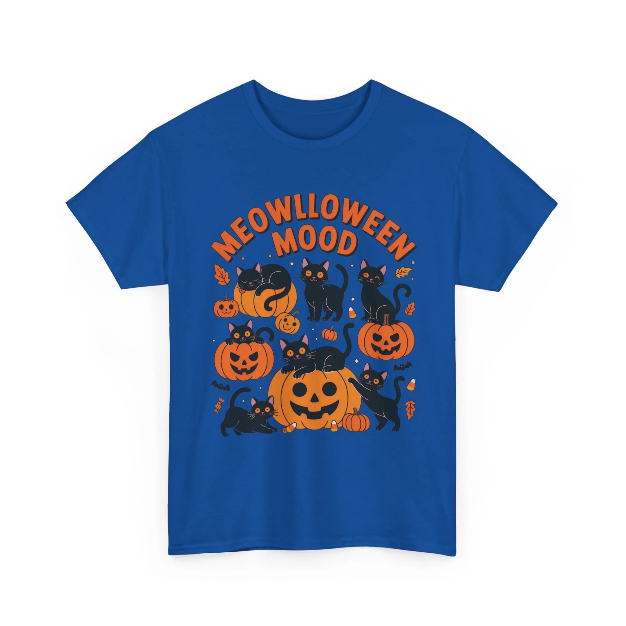Meowlloween Mood Cat Shirt for Women, Cute Black Cat and Pumpkin Halloween Tee, Cozy Fall Kawaii Spooky Graphic Top, Cat Lover Gift - Image 13