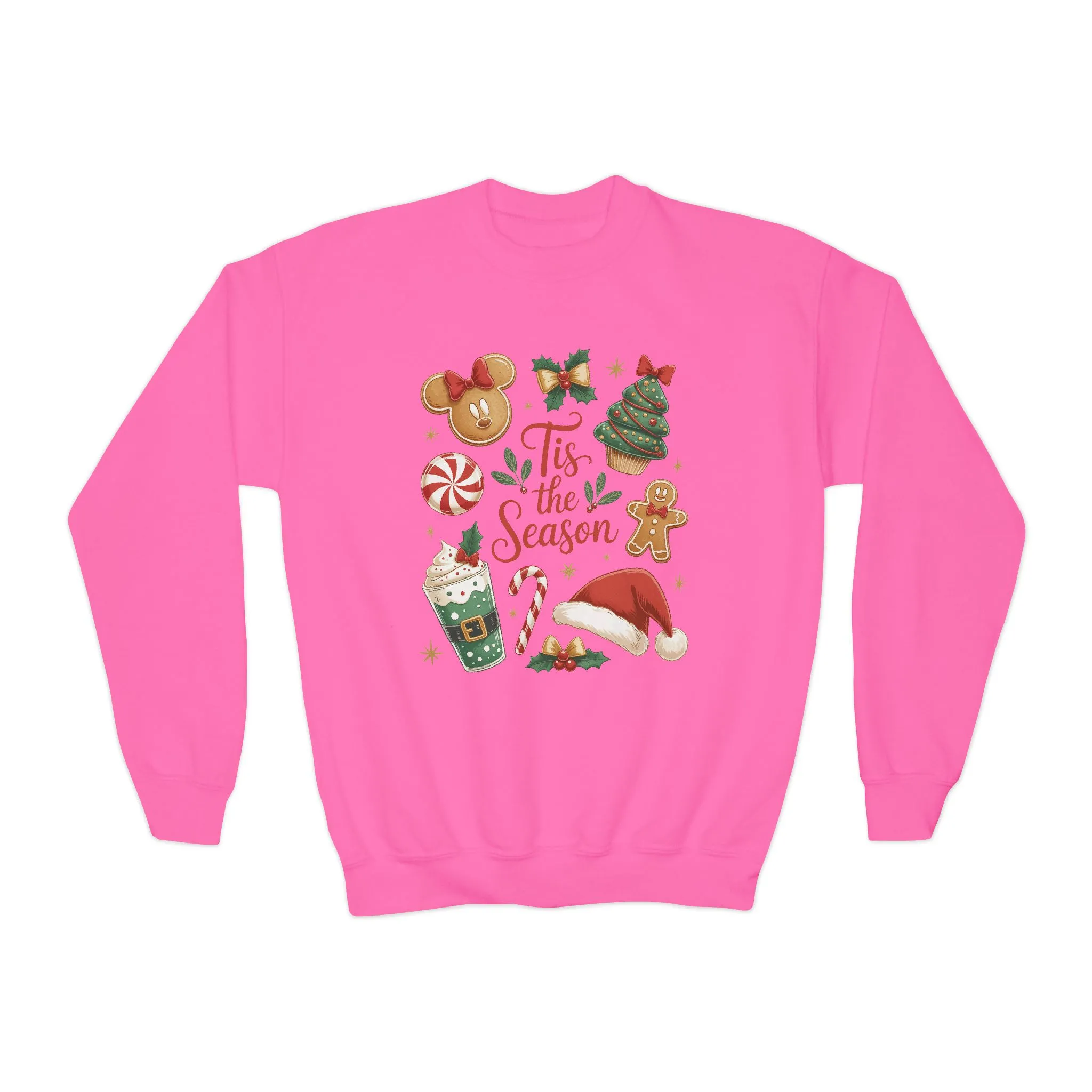 Tis the Season Christmas Sweatshirt for Girls, Cozy Holiday Cookie Jumper, Youth Crewneck Sweatshirt - Image 13