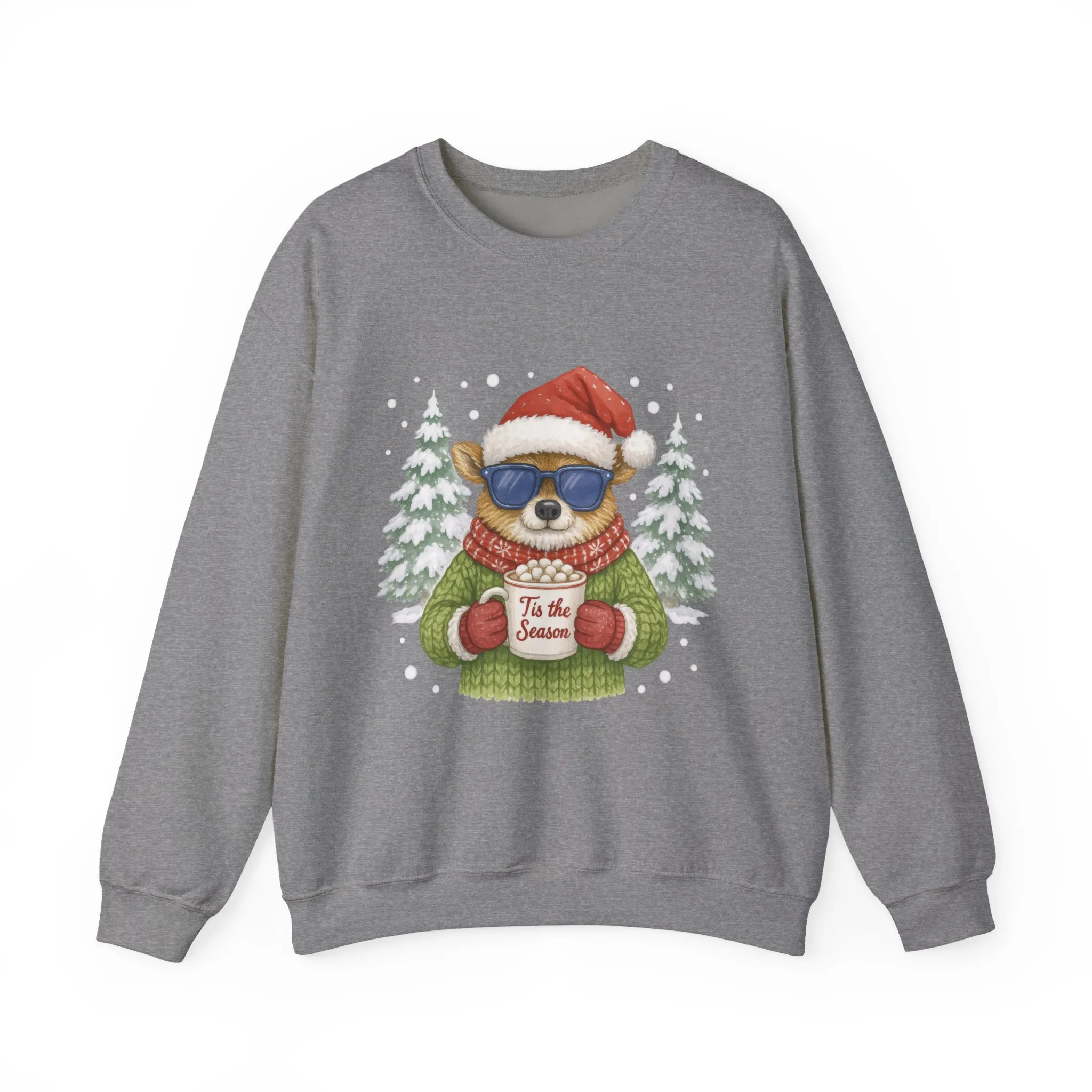Women's Tis the Season Christmas Sweatshirt, Festive Reindeer Pullover - Image 7