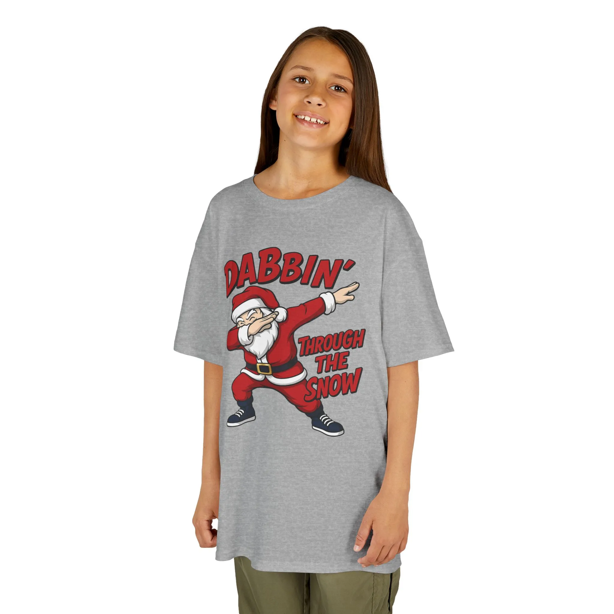 Dabbin Santa Youth Christmas T-Shirt, Funny Holiday Tee for Boys - Image 9