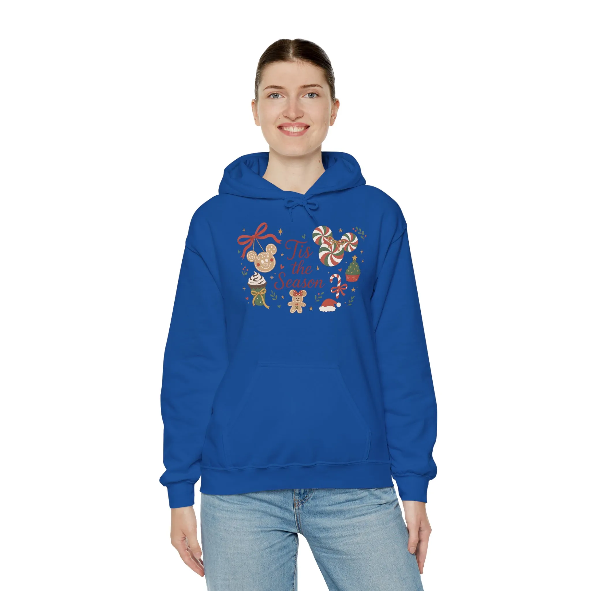 Tis the Season Christmas Women's Hooded Sweatshirt, Cozy Cookie - Cocoa Holiday Jumper, Unisex Heavy Blend™ Hooded Sweatshirt - Image 24