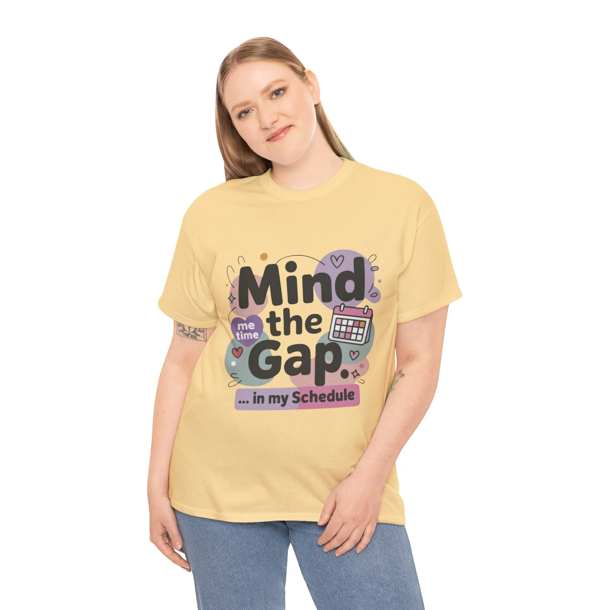 Mind the Gap in My Schedule T-Shirt, Funny Self Care Tee for Women, Me Time Graphic Tee, Mental Health Awareness Top, Funny Relaxation Tee - Image 3