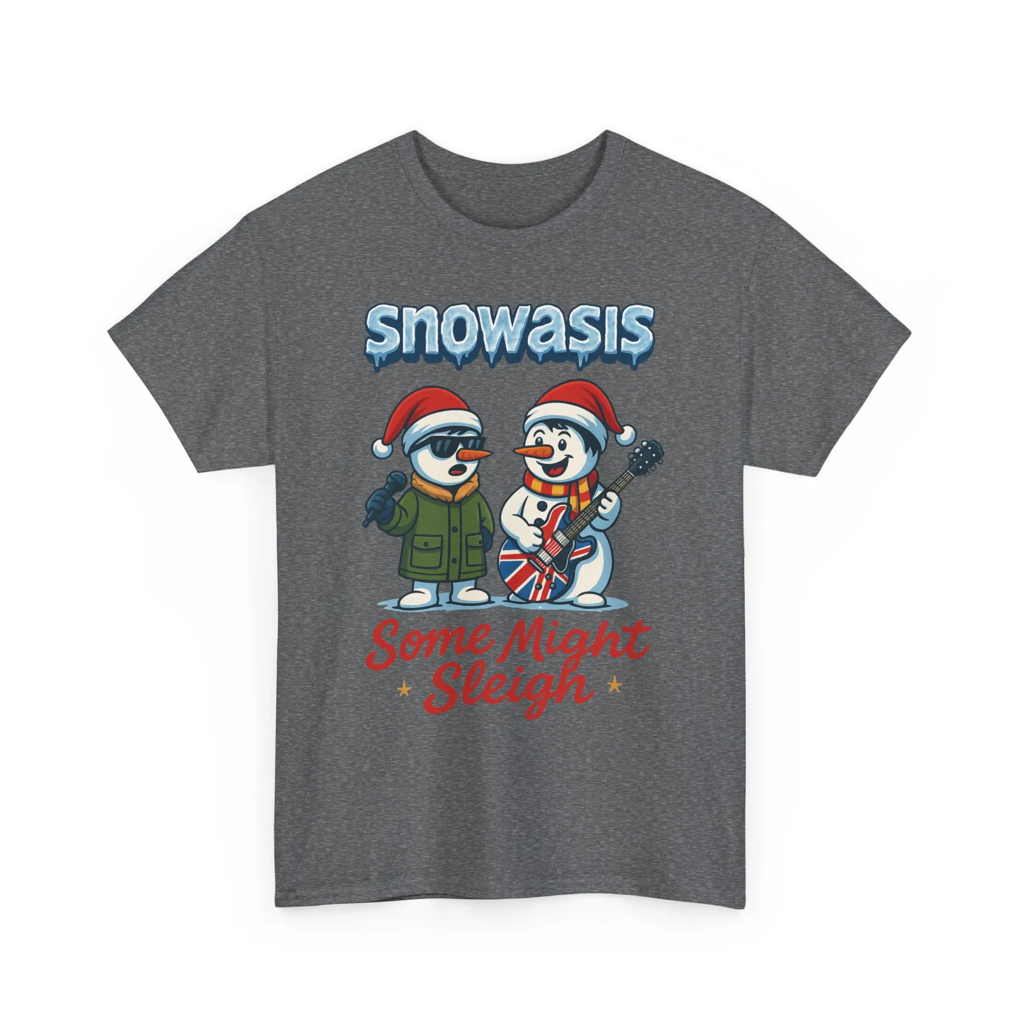 Funny Snowasis Women's Christmas T-Shirt, Retro Music Holiday Tee - Image 10