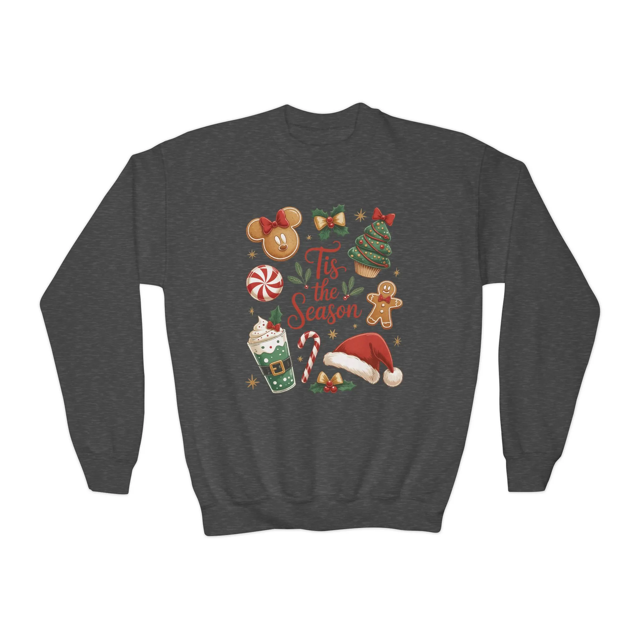 Tis the Season Christmas Sweatshirt for Girls, Cozy Holiday Cookie Jumper, Youth Crewneck Sweatshirt - Image 9